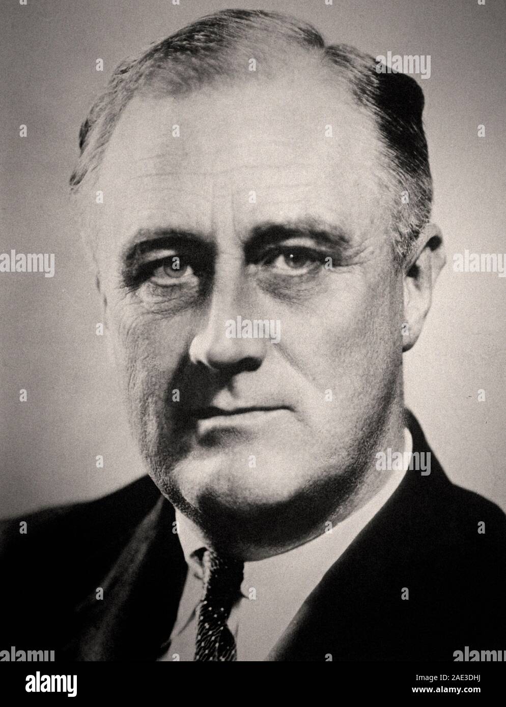 Portrait de Franklin Delano Roosevelt (1882 - 1945) était un homme d'État américain et leader politique qui a été le 32e président des Etats-Unis. Banque D'Images