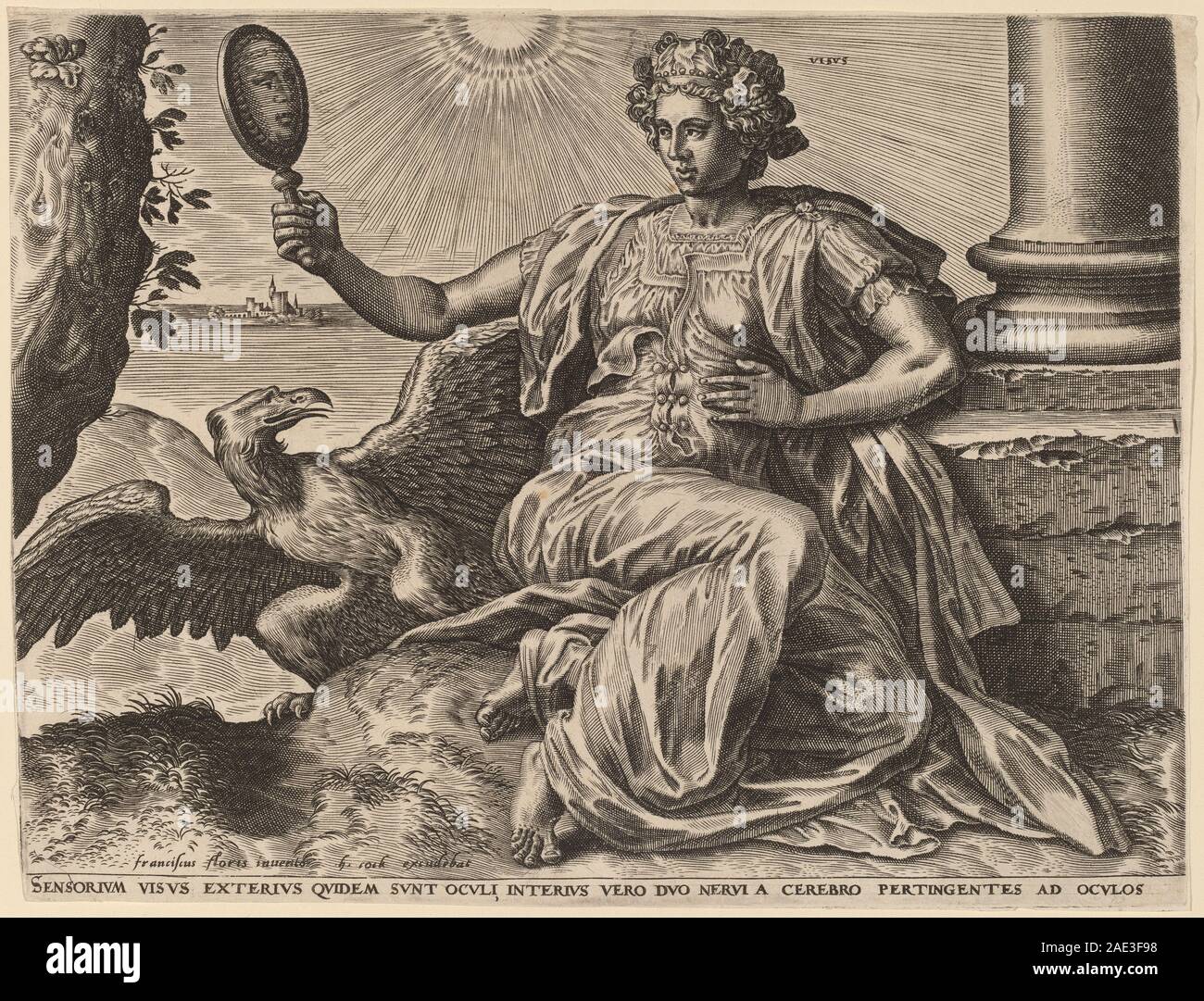 Date 1561Visus ; Cornelis Cort après Frans Floris I, 1561, Visus Banque D'Images