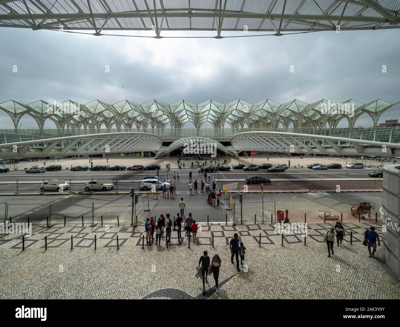 Gare la Gare do Oriente, architecte Santiago Calatrava, Lisbonne, Portugal Banque D'Images
