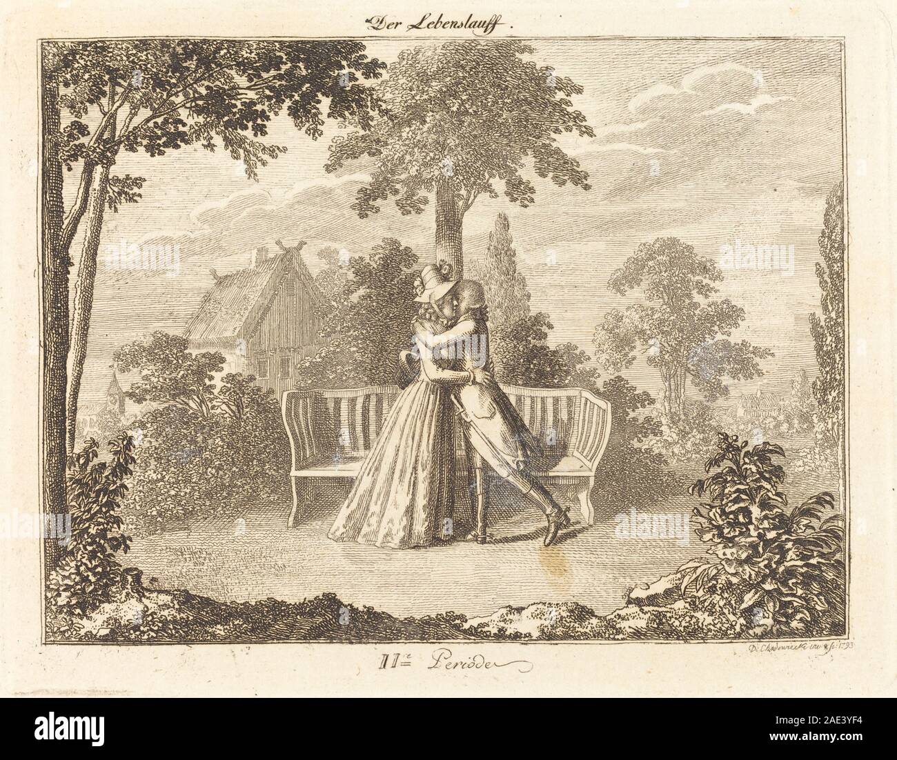 Amants ; 1793Daniel Nikolaus Chodowiecki date, les amoureux, 1793 Banque D'Images