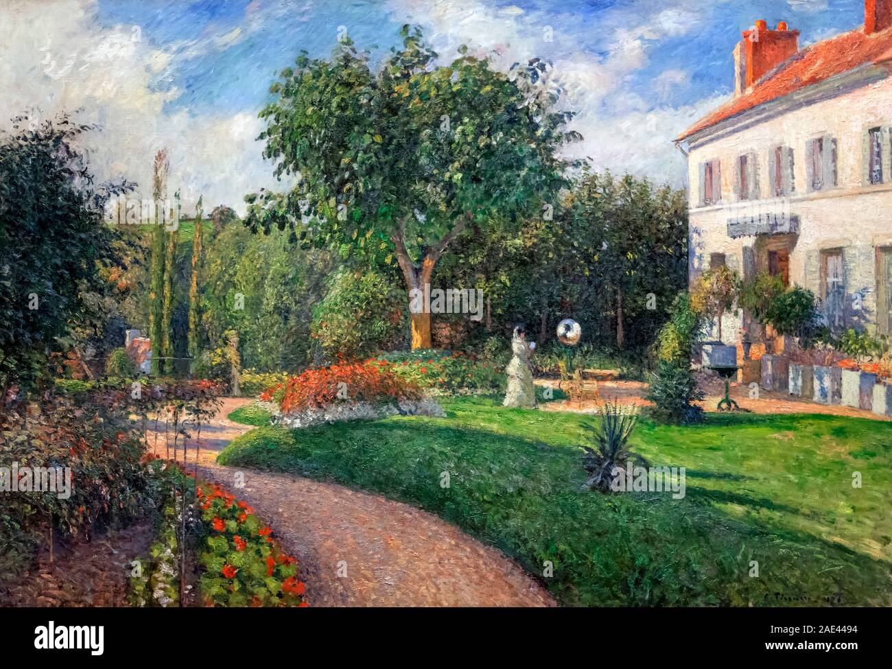 Le jardin des Mathurins à Pontoise par Camille Pissarro (1830-1903), huile sur toile, 1876 Banque D'Images