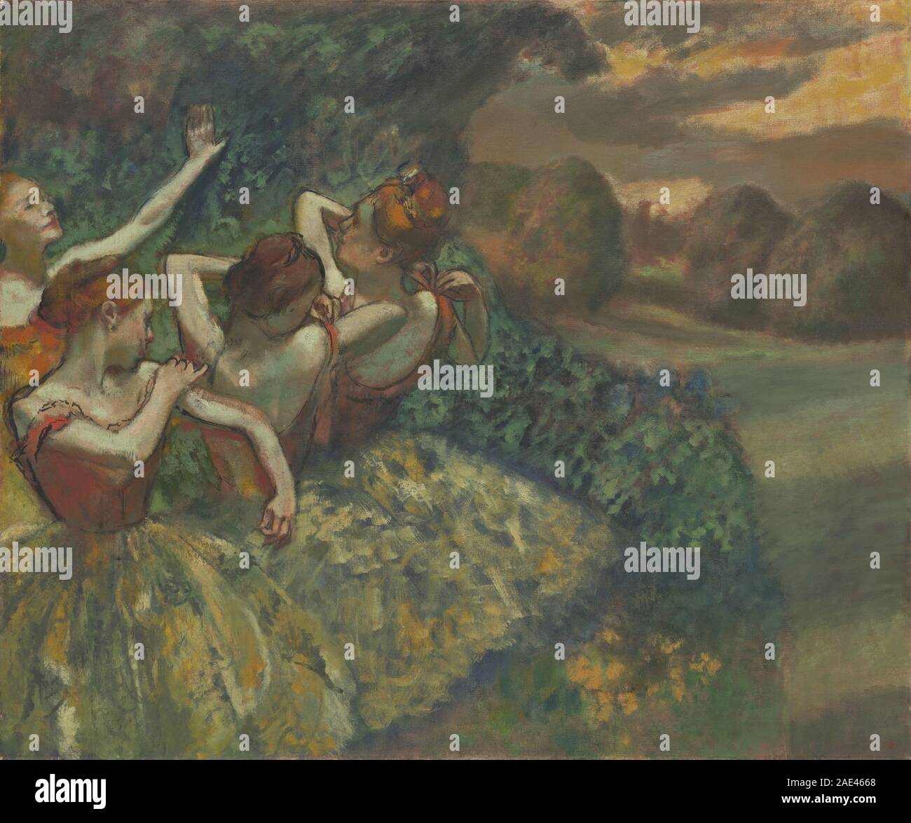 Quatre danseurs date vers 1899 ; Edgar Degas, quatre danseurs, c 1899 Banque D'Images