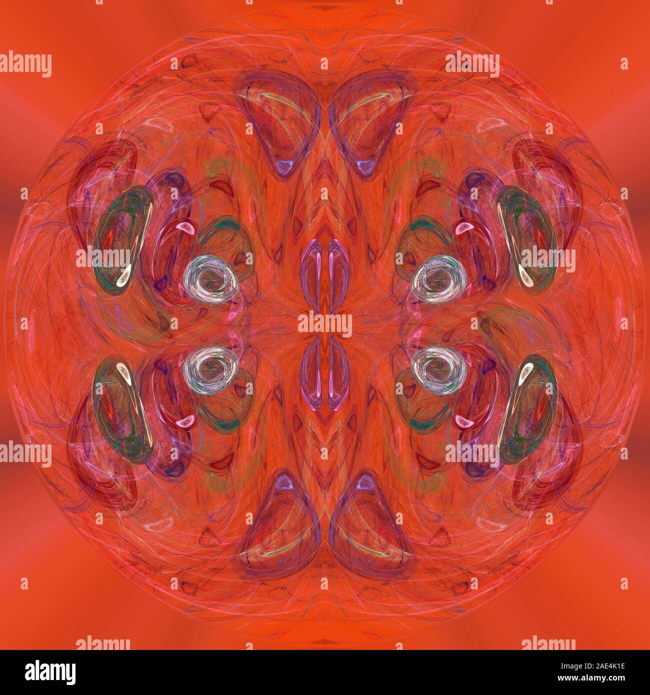 Fractale, la naissance de gemmes sur une planète chaotique. Banque D'Images