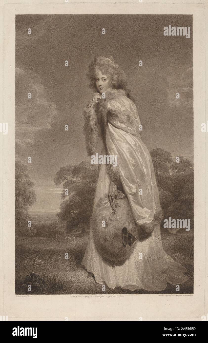 Elizabeth Farran ; 1792Francesco Bartolozzi date d'après sir Thomas Lawrence, Elizabeth Farran, 1792 Banque D'Images