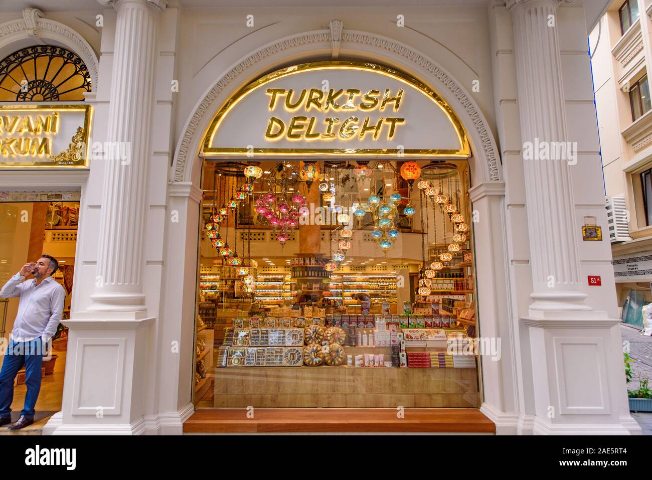 Boutique de sucreries et de desserts à Istanbul, Turquie Banque D'Images