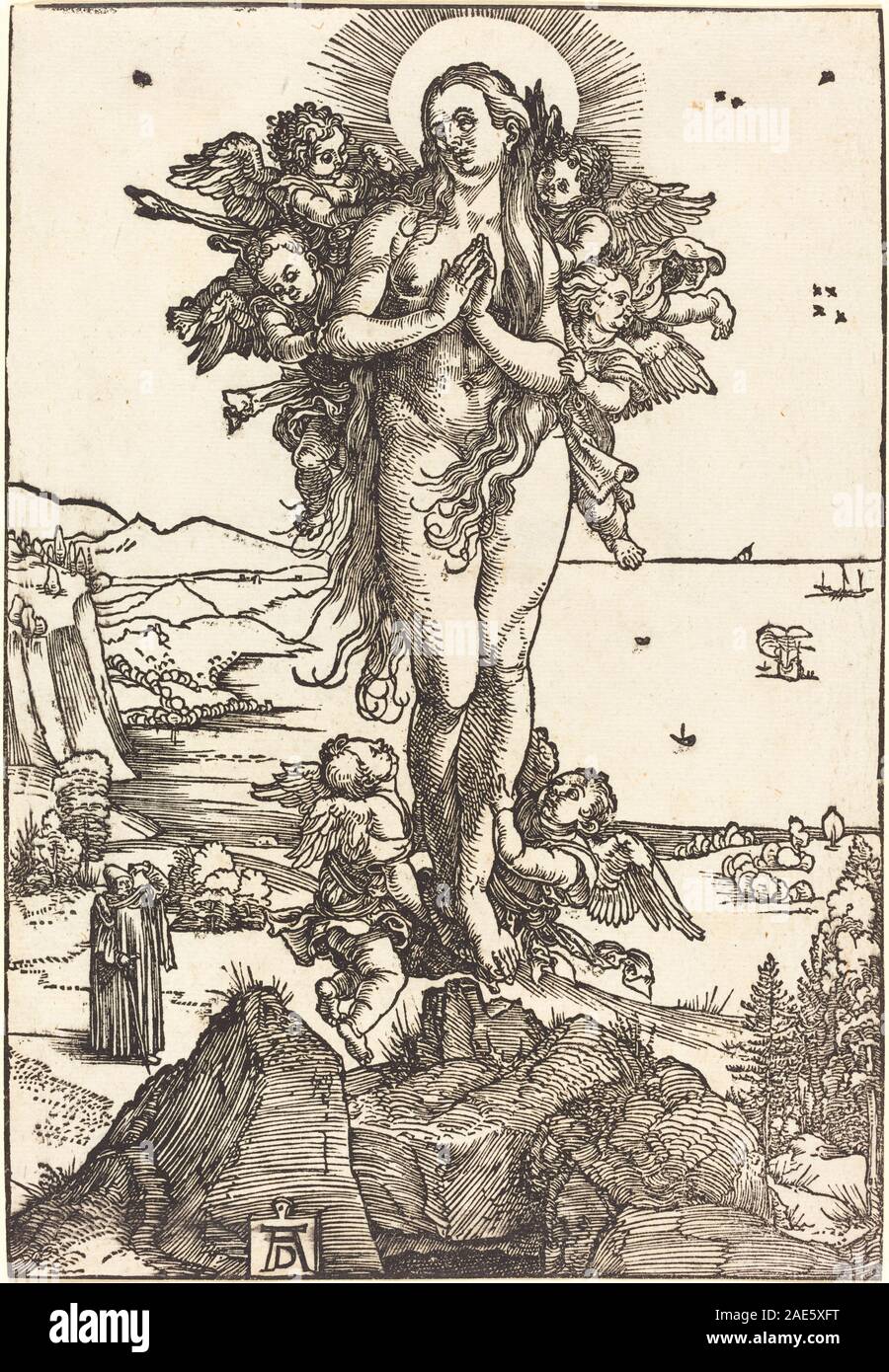 L'altitude de Sainte Marie Madeleine ; c. 1504/1505 Albrecht Dürer, l'altitude de Sainte Marie Madeleine, c 1504-1505 Banque D'Images