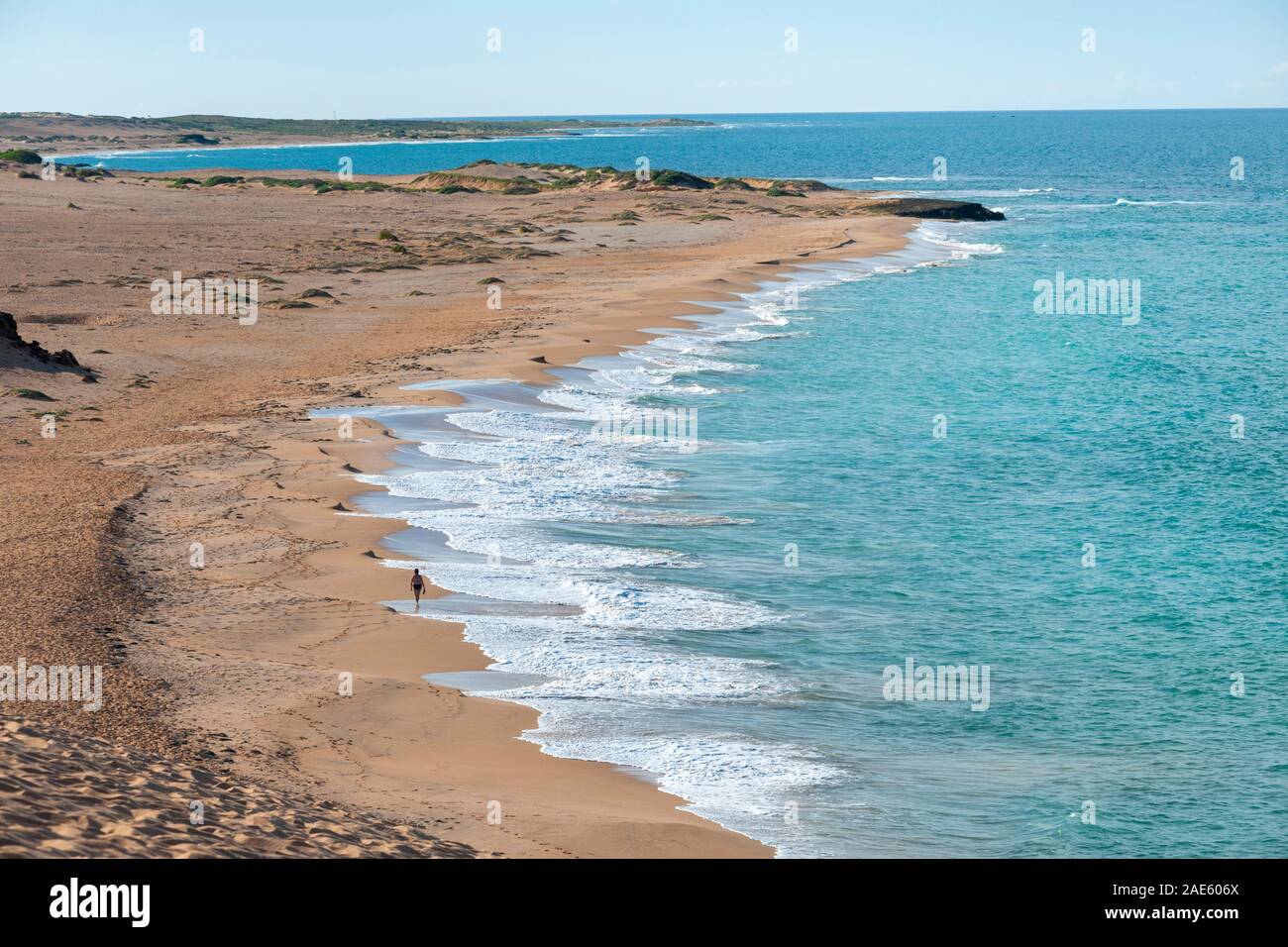 Les dunes côtières de Taroa dans la péninsule Guajira du nord de la Colombie. Banque D'Images