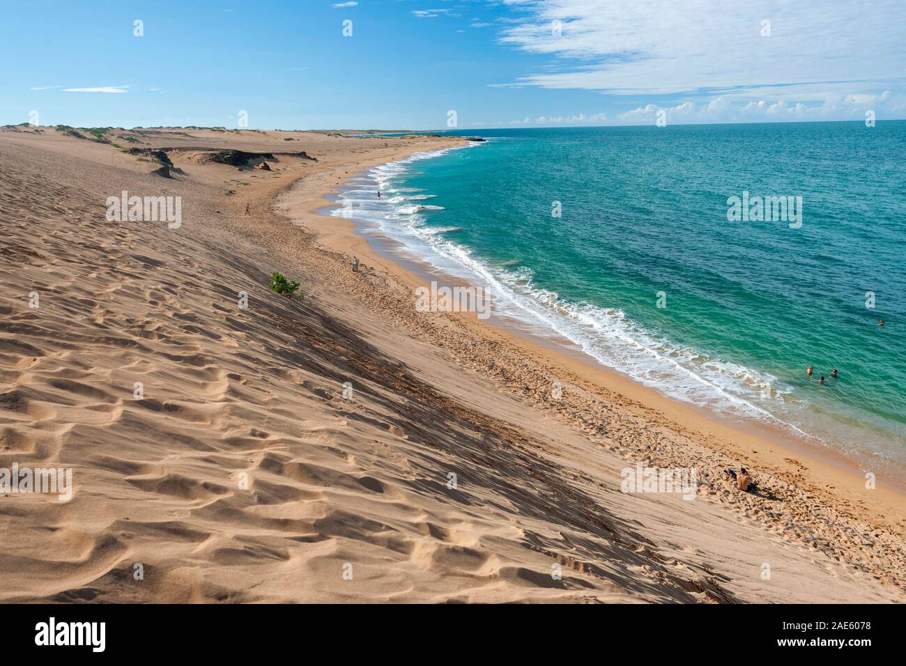 Les dunes côtières de Taroa dans la péninsule Guajira du nord de la Colombie. Banque D'Images