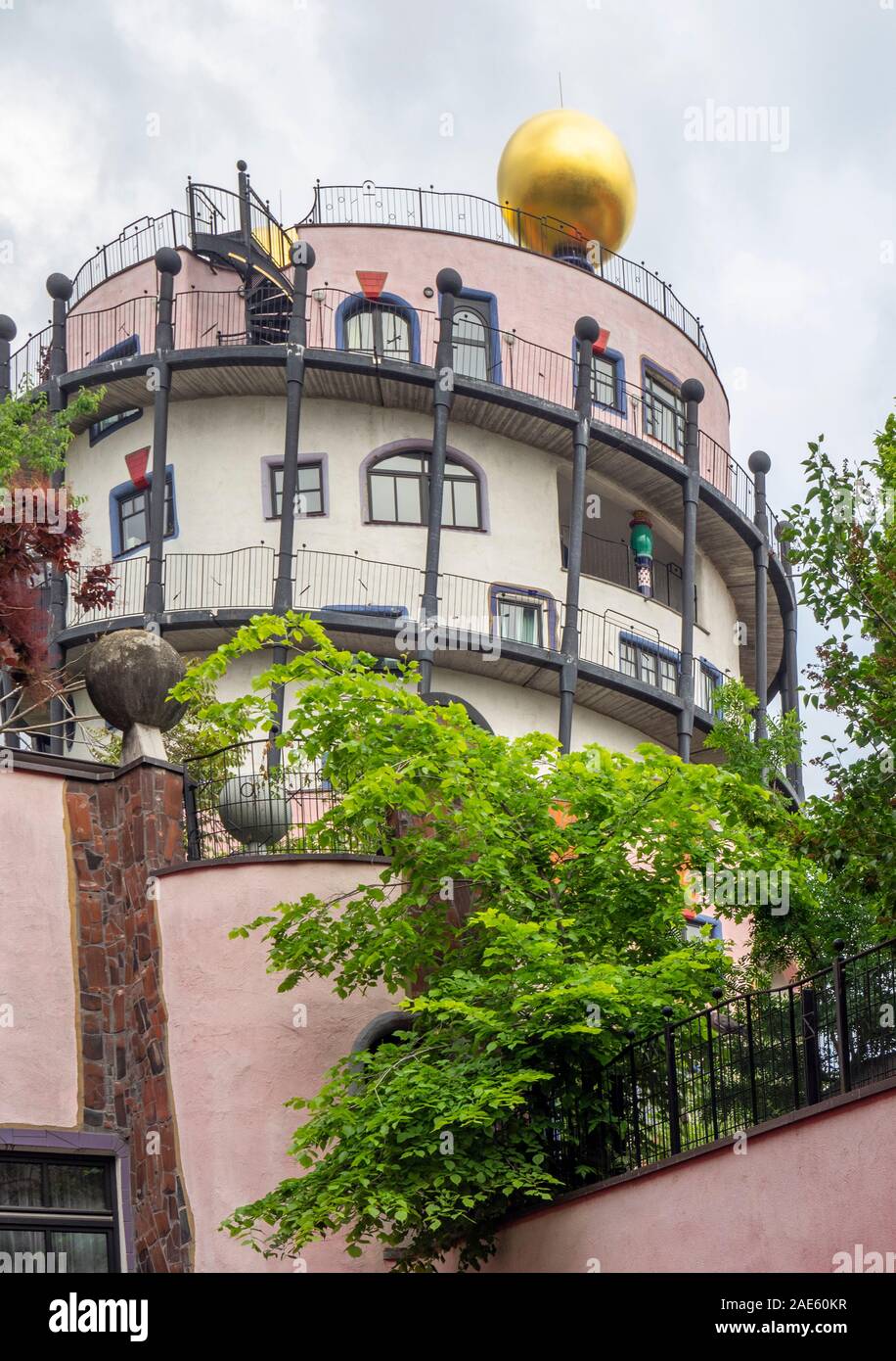 Hundertwasser Citadelle Verte Altstadt Magdeburg Saxe-Anhalt Allemagne. Banque D'Images