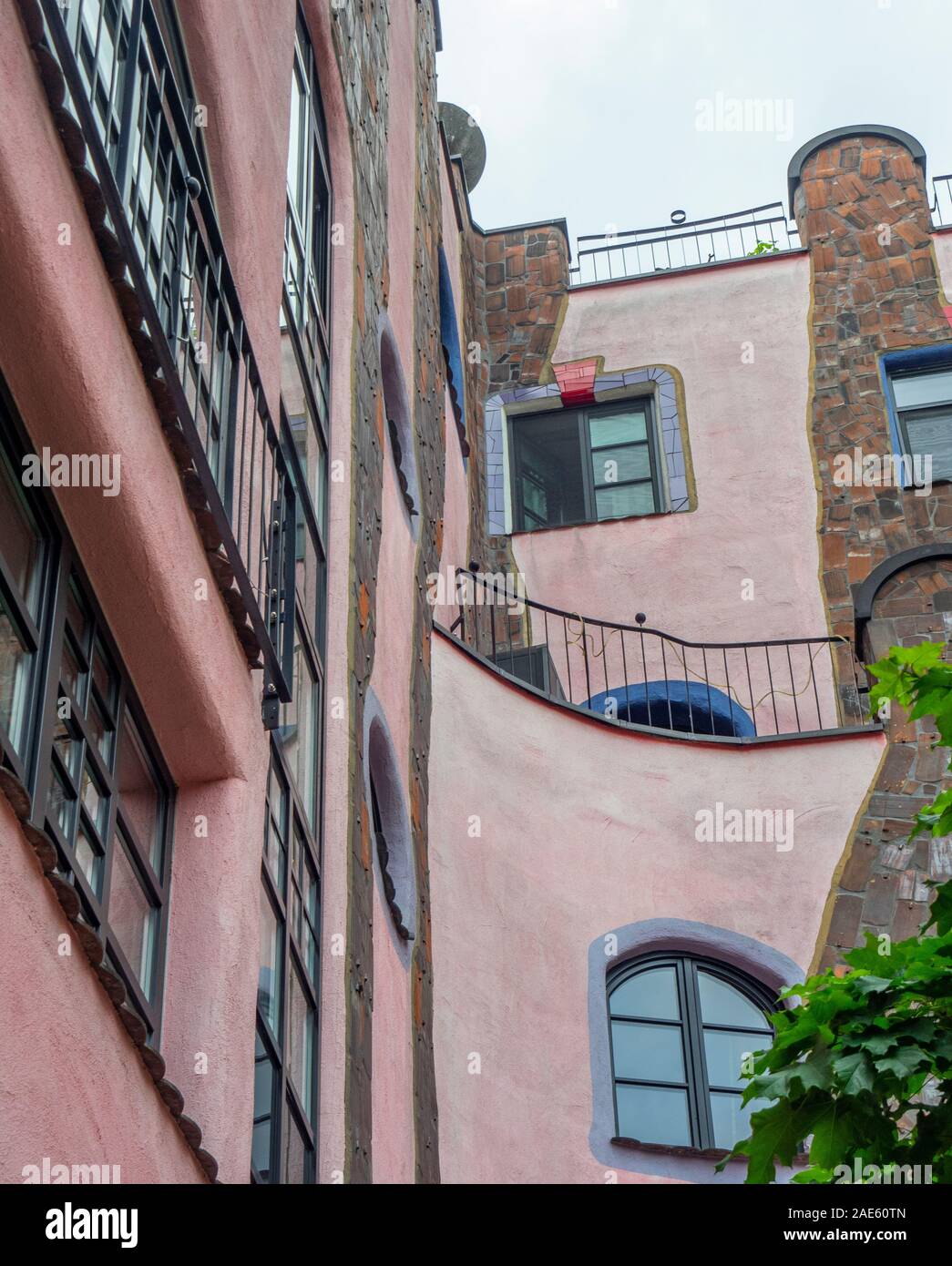 Hundertwasser Citadelle Verte Altstadt Magdeburg Saxe-Anhalt Allemagne. Banque D'Images