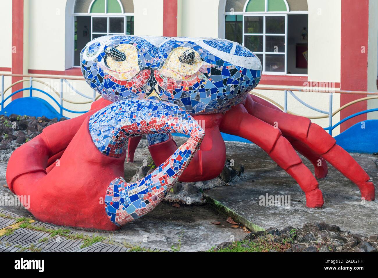 Sculpture du crabe sur l'île de Providencia, la Colombie. Banque D'Images