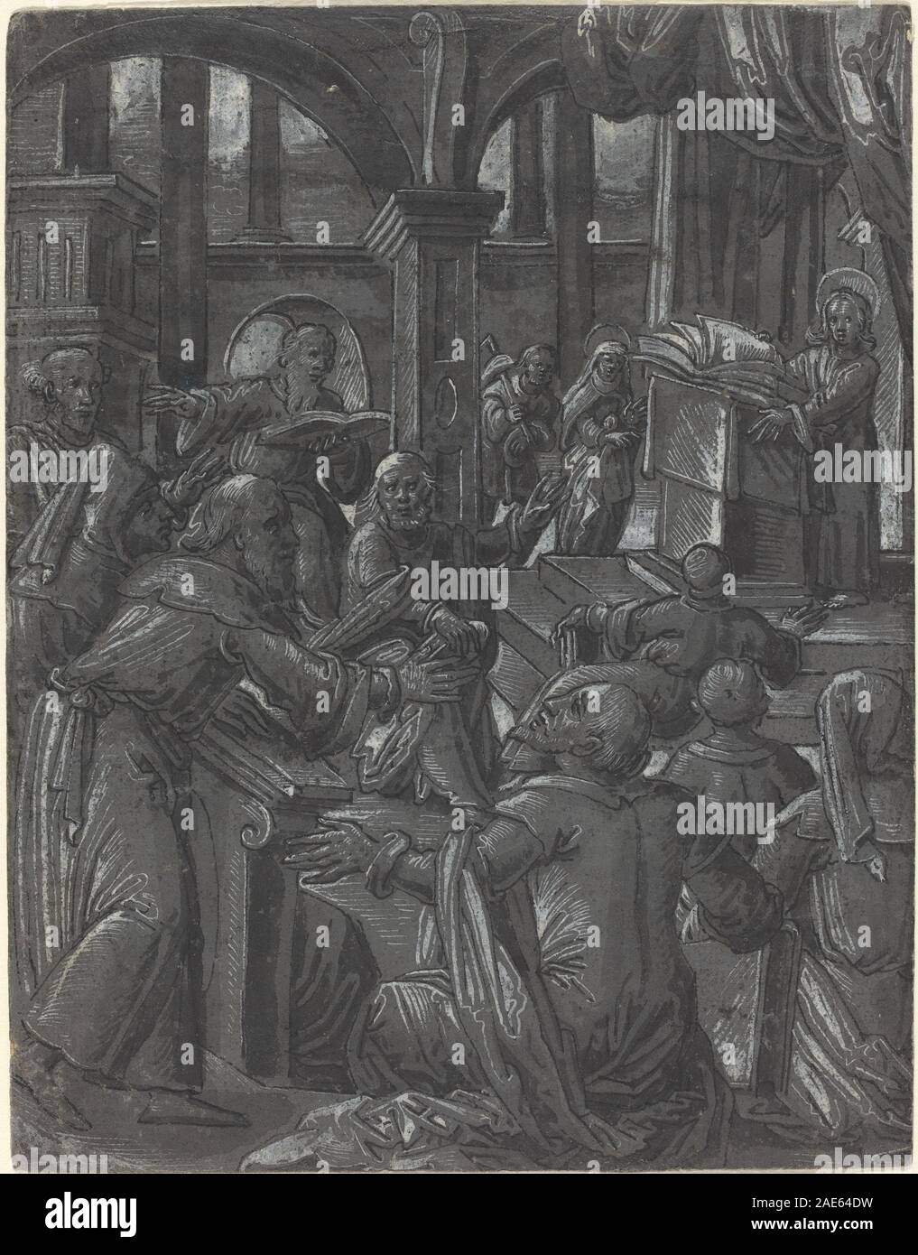 Contestant le Christ avec les médecins ; années 1600 allemand date du 16ème siècle, le Christ avec les médecins en 1600, c Banque D'Images Contestant le Christ avec les médecins ; années 1600 allemand date du 16ème siècle, le Christ avec les médecins en 1600, c Banque D'Images