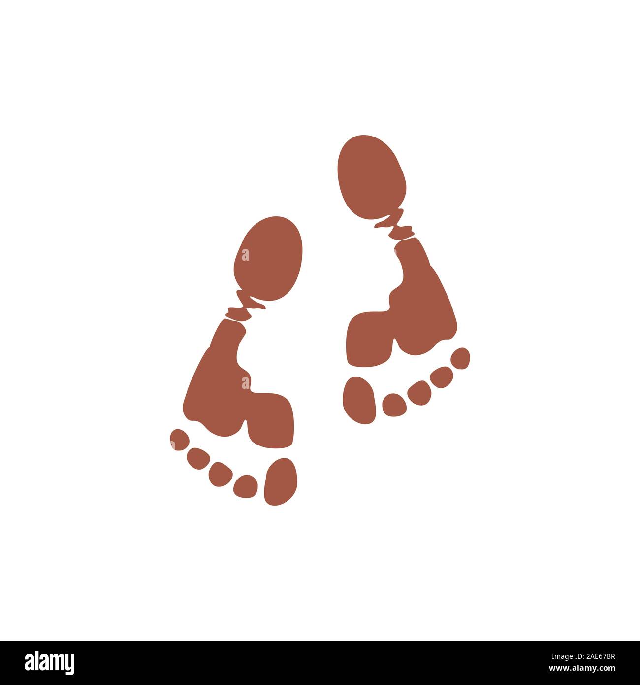 Imprimer des pieds dans la boue la vie naturelle logo symbol vector Illustration de Vecteur