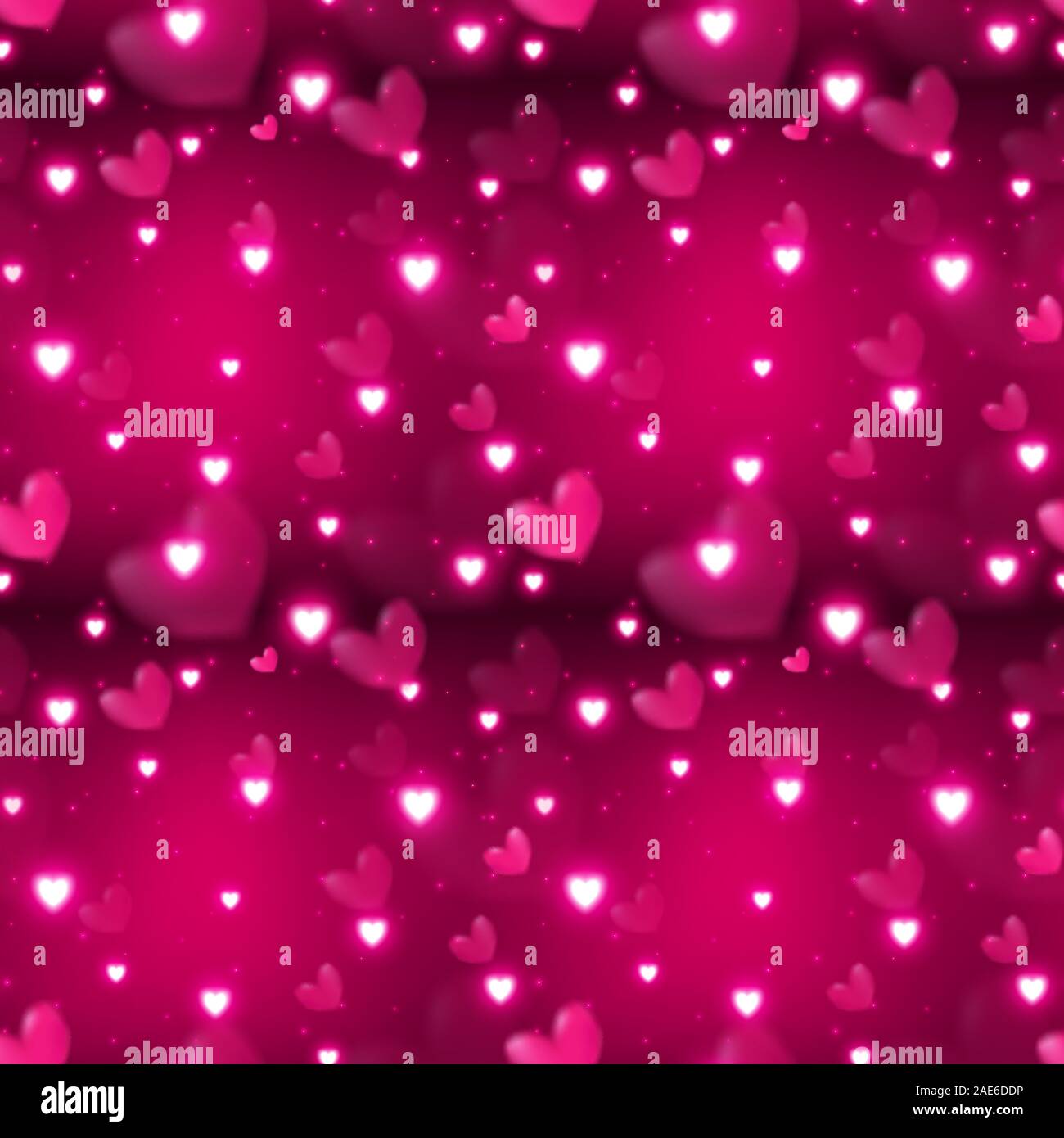 De transparente coeur rougeoyant avec magic particules sur fond rose foncé Illustration de Vecteur