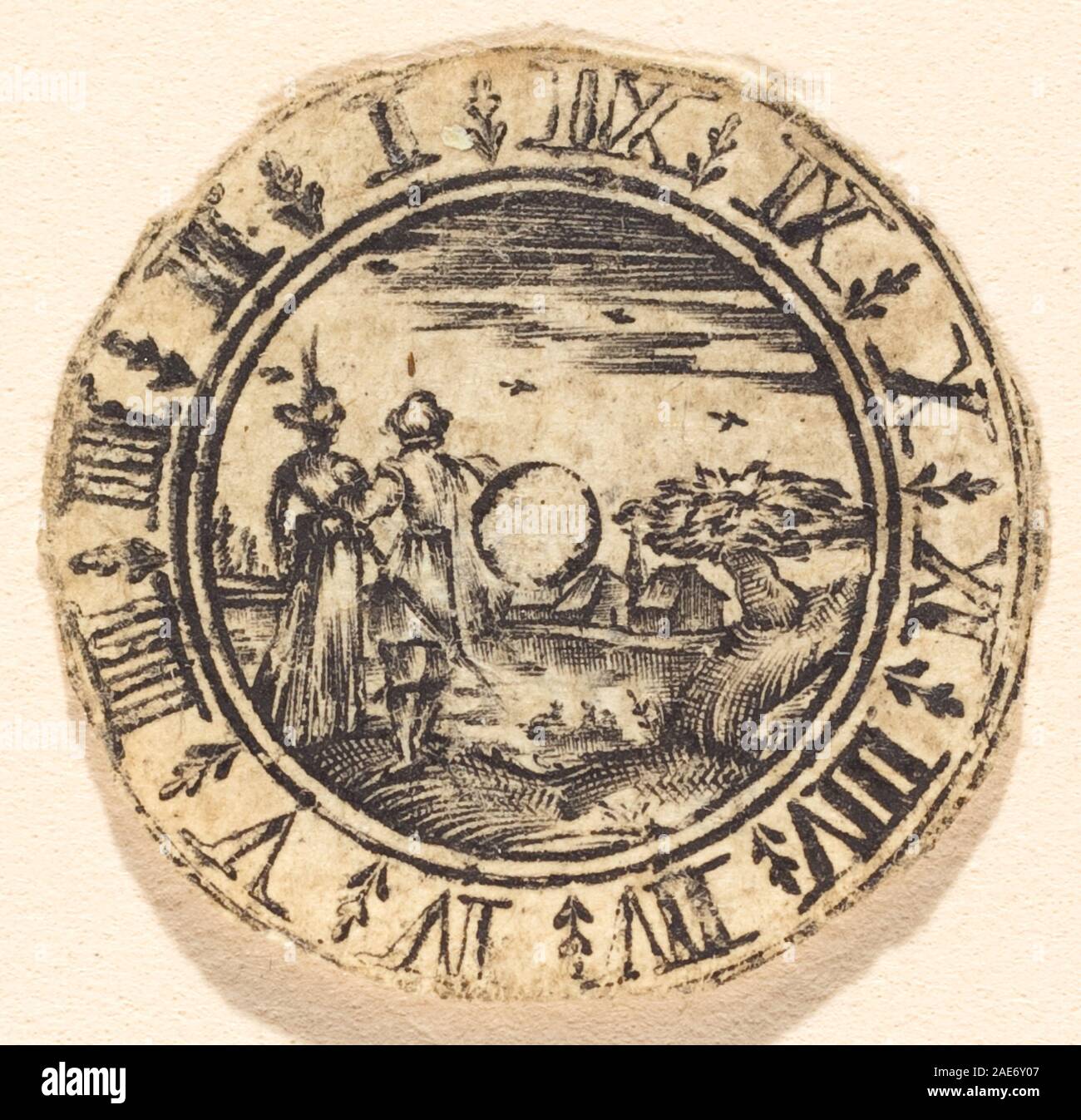 Cette œuvre, « Lovers », d'Antoine Jacquard représente deux personnages dans une pose intime, illustrant des thèmes romantiques français, la composition et les conventions artistiques de genre du XIXe siècle. Banque D'Images