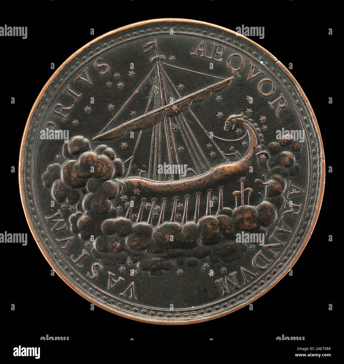 Navire guidé par des étoiles [AR] ; 1740 Francesco Antonio date Selvi, navire guidé par étoile (marche arrière), 1740 Banque D'Images