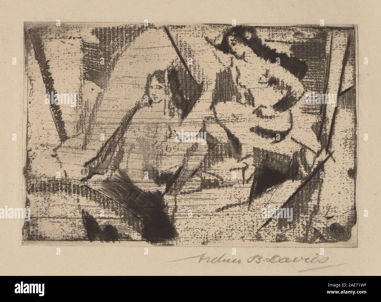 Date de l'apparition ; 1914 Arthur B Davies, Apparition, 1914 Banque D'Images