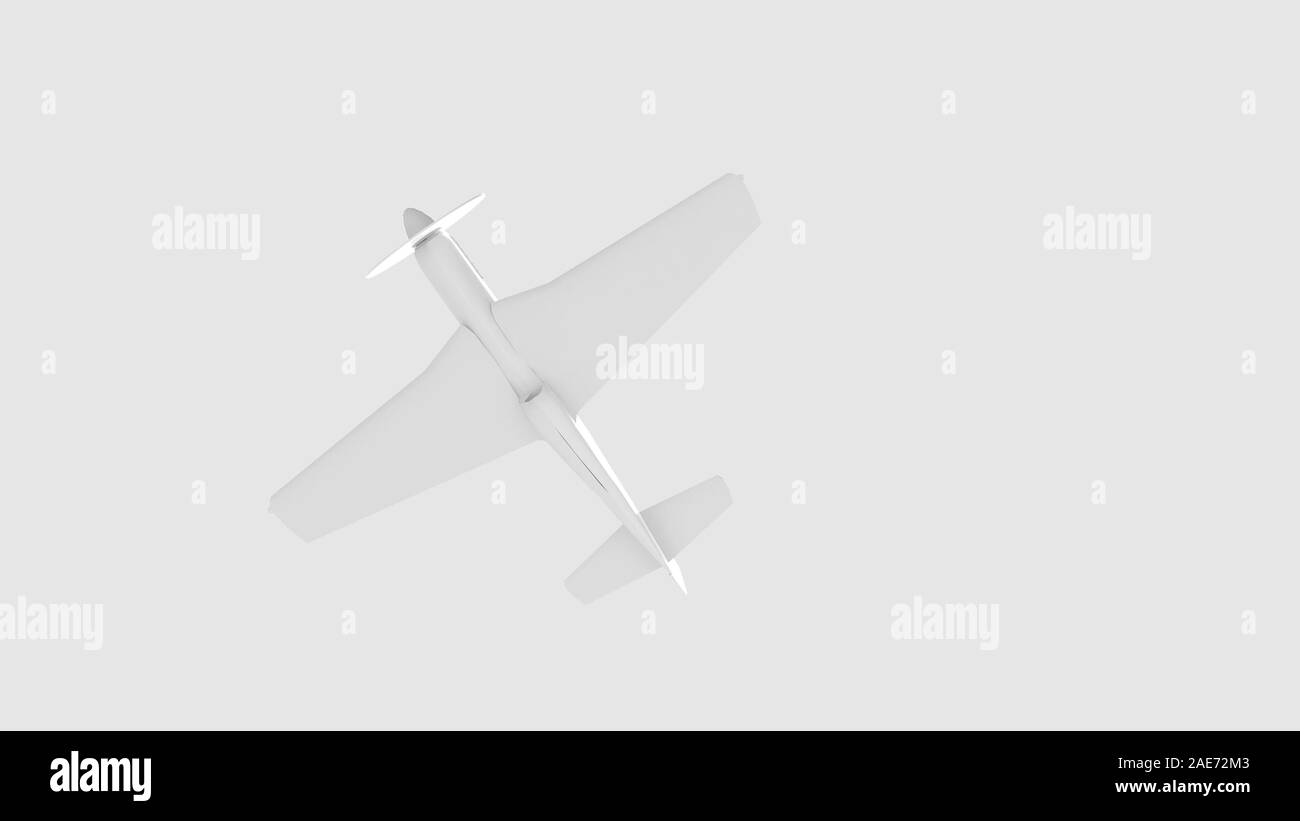 Le rendu 3D d'un avion de la deuxième guerre mondiale dans un contexte de studio isolé Banque D'Images