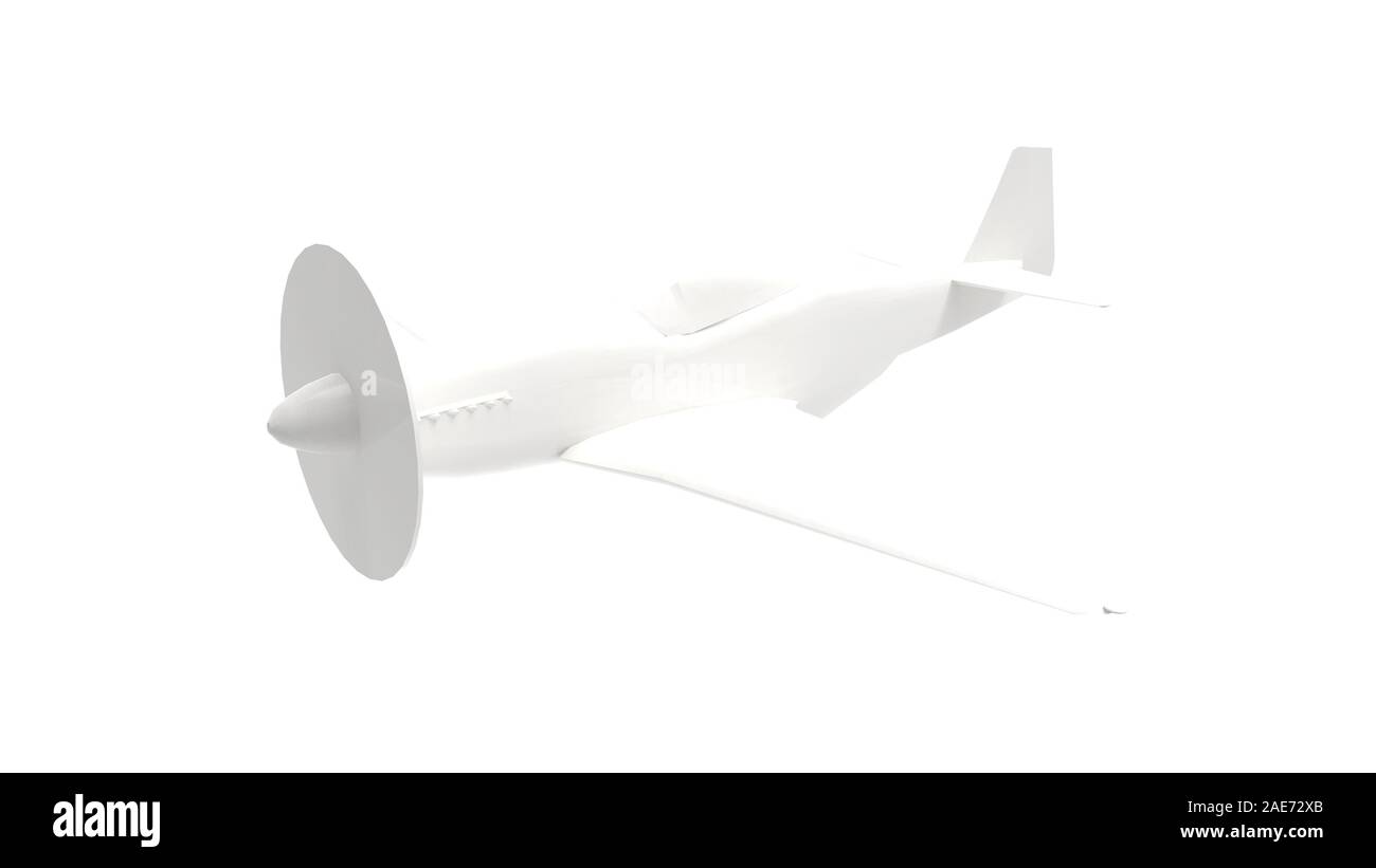 Le rendu 3D d'un avion de la deuxième guerre mondiale dans un contexte de studio isolé Banque D'Images