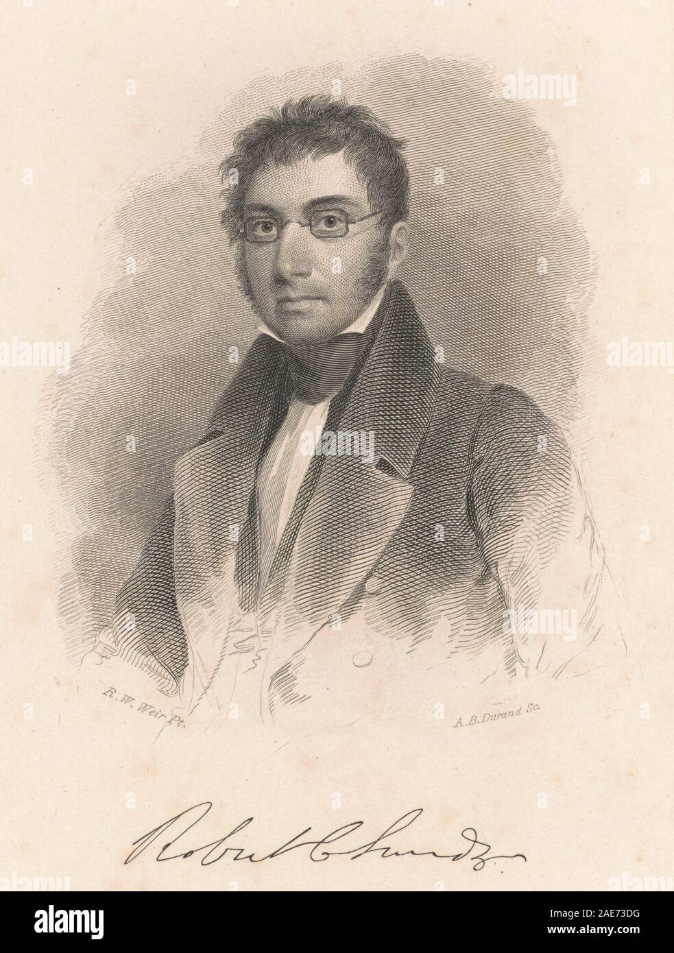 Robert C. Sands ; années 1829 Asher Brown Durand, date d'après Robert Weir, Robert C, sables bitumineux c 1829 Banque D'Images