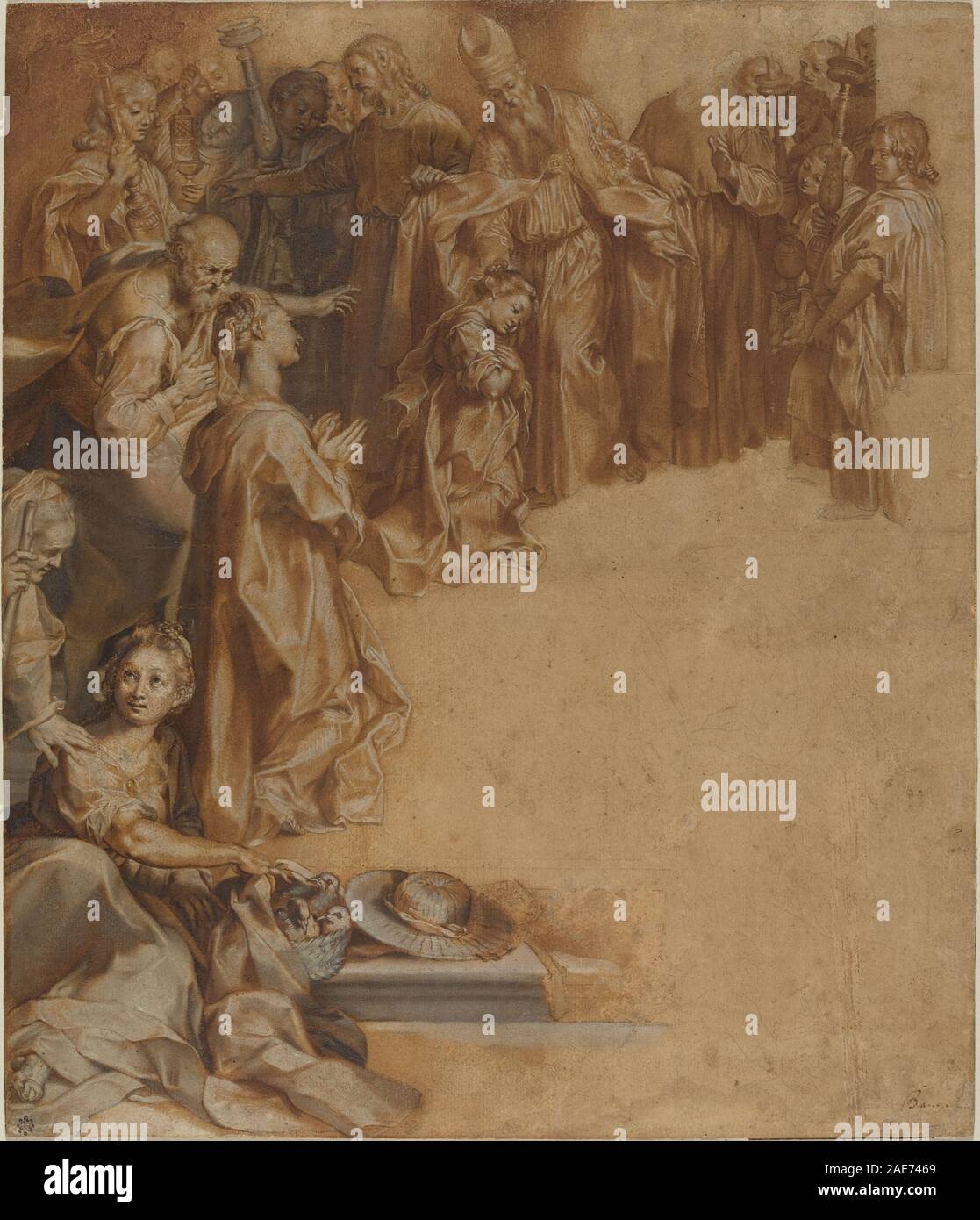 La présentation de la Vierge au Temple ; c. 1600 attribué à Federico Barocci, la présentation de la Vierge au Temple, c 1600 Banque D'Images La présentation de la Vierge au Temple ; c. 1600 attribué à Federico Barocci, la présentation de la Vierge au Temple, c 1600 Banque D'Images