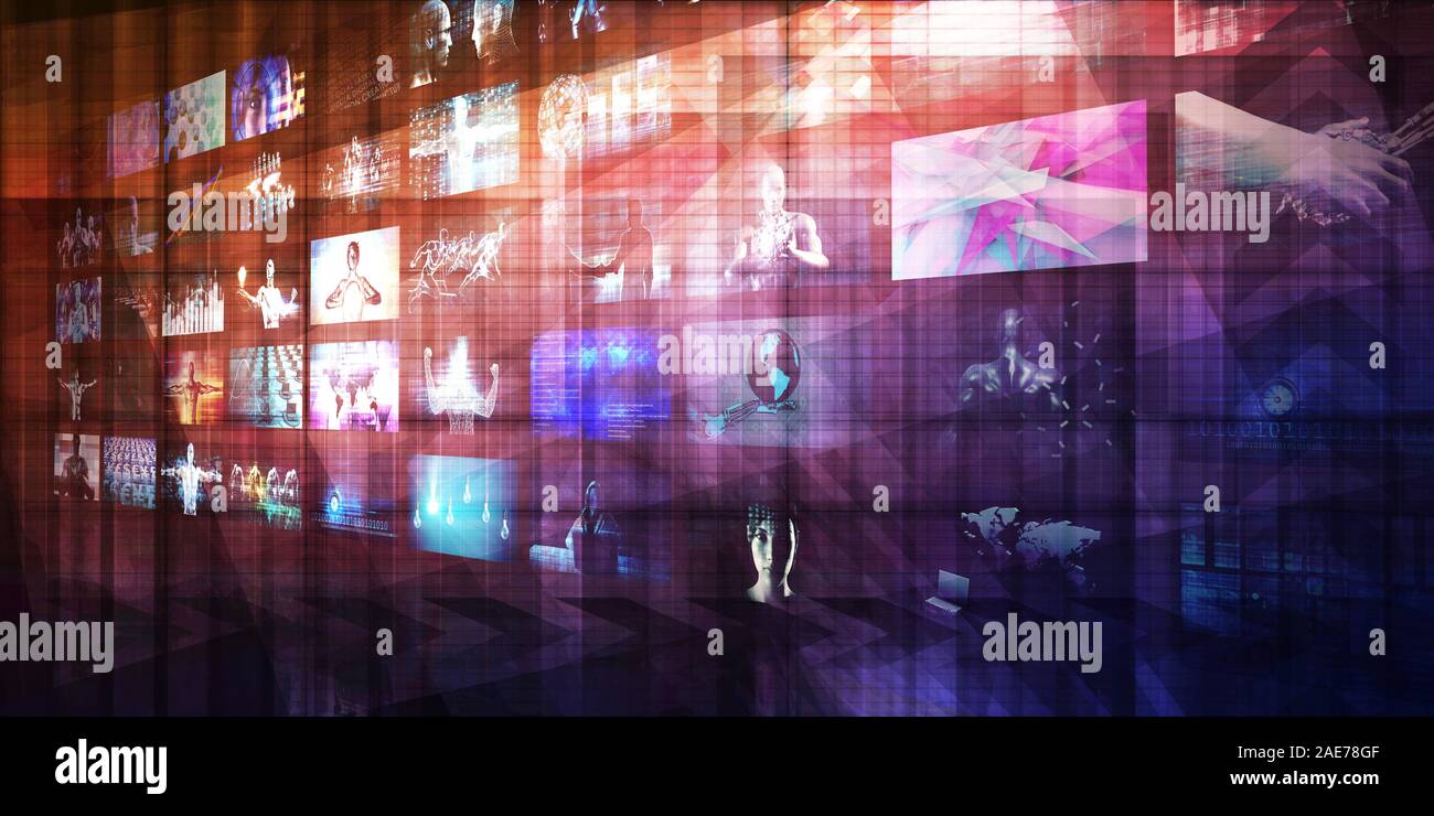 La technologie d'arrière-plan en tant que concept Abstract Banque D'Images