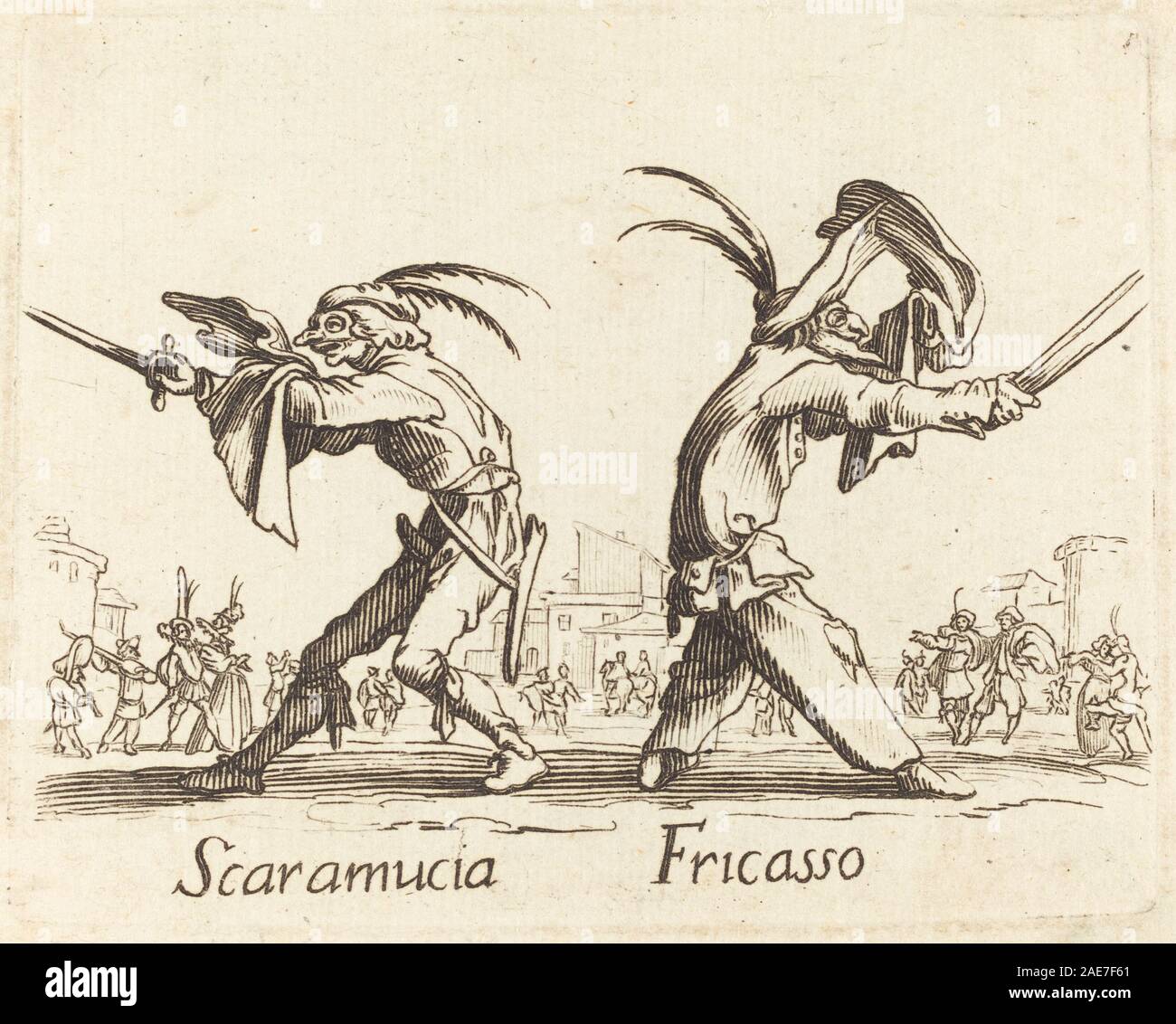 Et Scaramucia Fricasso Scaramucia après Jacques Callot, et Fricasso Banque D'Images