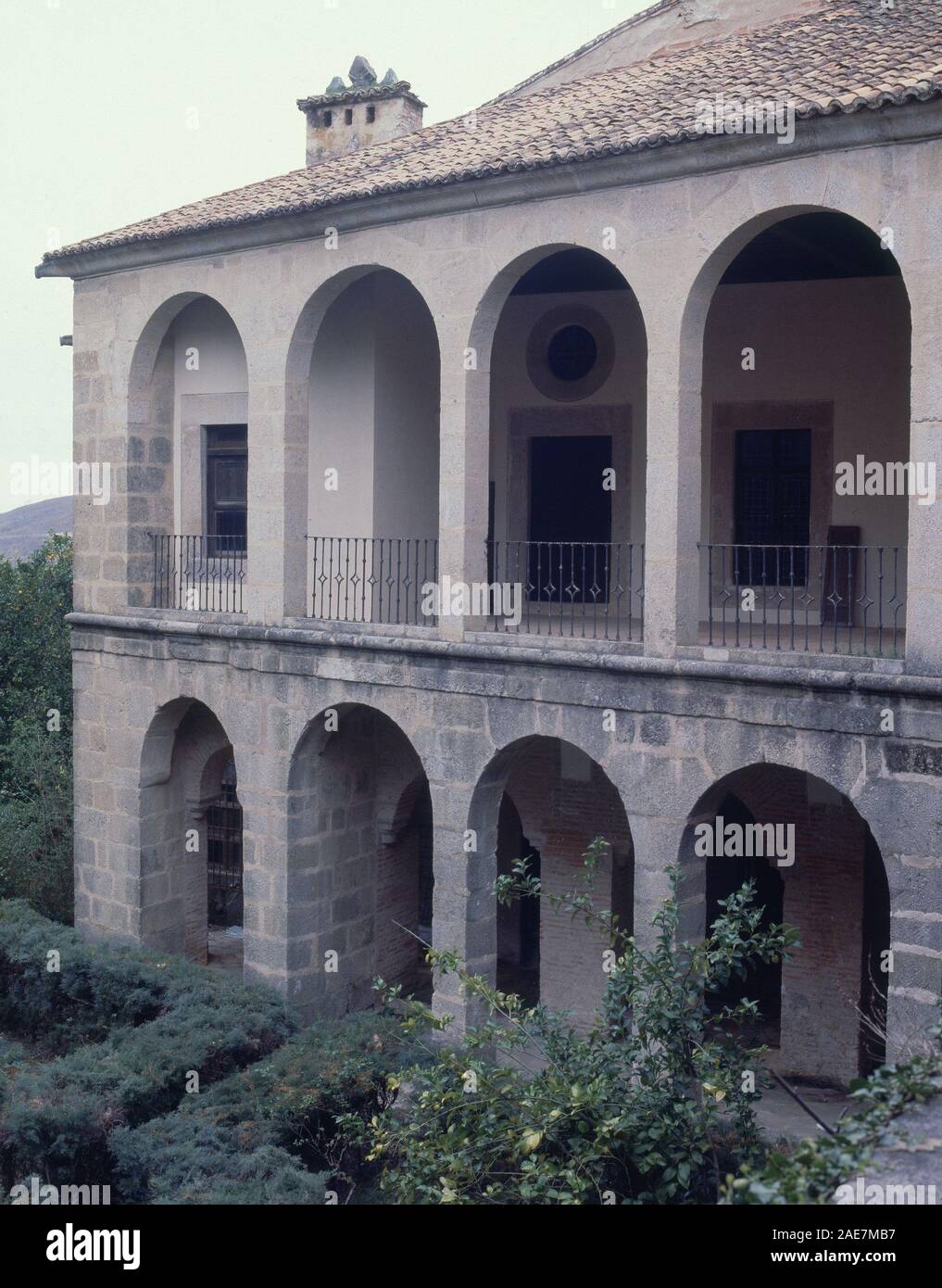 PATIO Y Habitaciones de Carlos V EN EL MONASTERIO DE YUSTE. Emplacement : Monasterio. CACERES. L'ESPAGNE. Banque D'Images