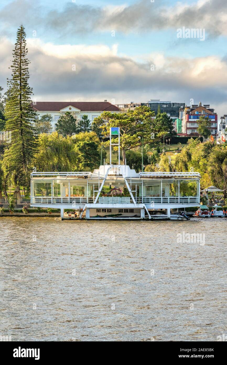 Image libre de droit vue aérienne sur le lac Xuan Huong, Dalat, Vietnam Banque D'Images