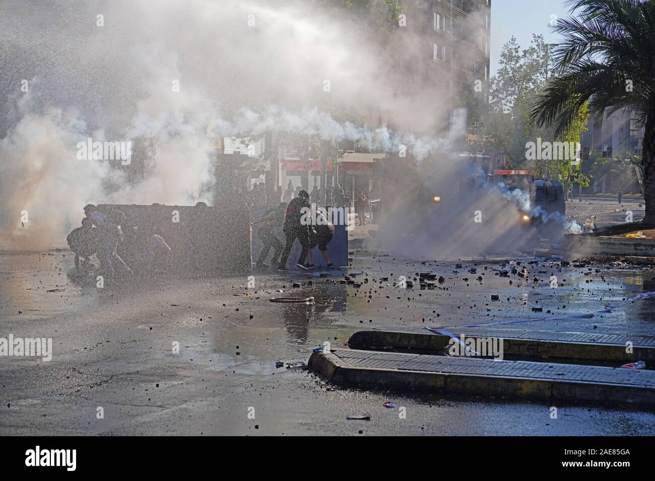 500px Photo ID : 1004820397 - l'agitation sociale au Chili, Santiago. Le 20 octobre 2019. Banque D'Images