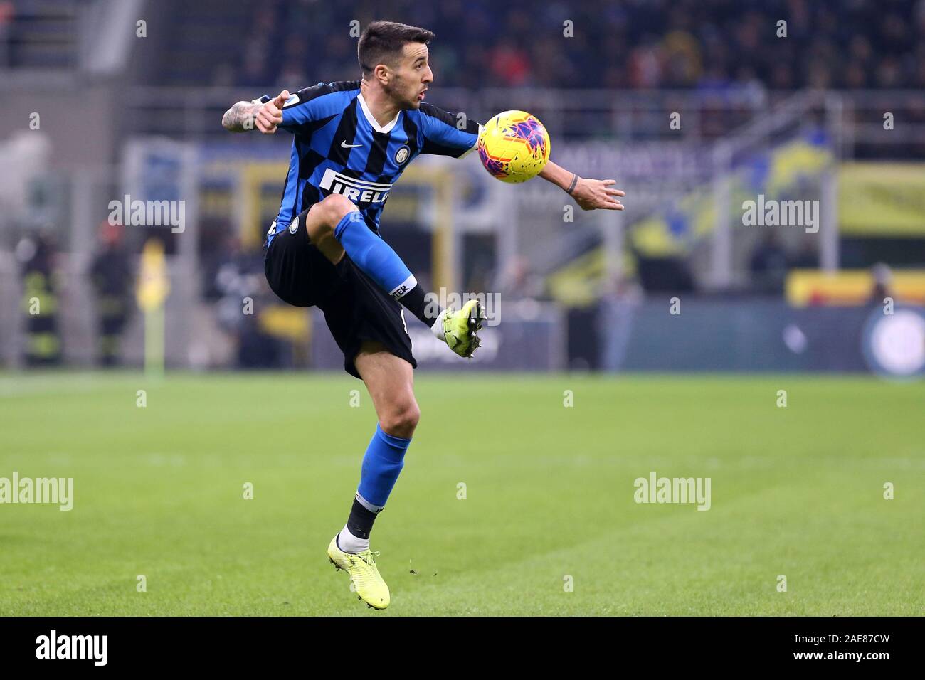 Milano, Italie. 6e décembre 2019. Italien de série A. Internazionale FC vs AS Roma. Matias Vecino de Internazionale FC. Banque D'Images