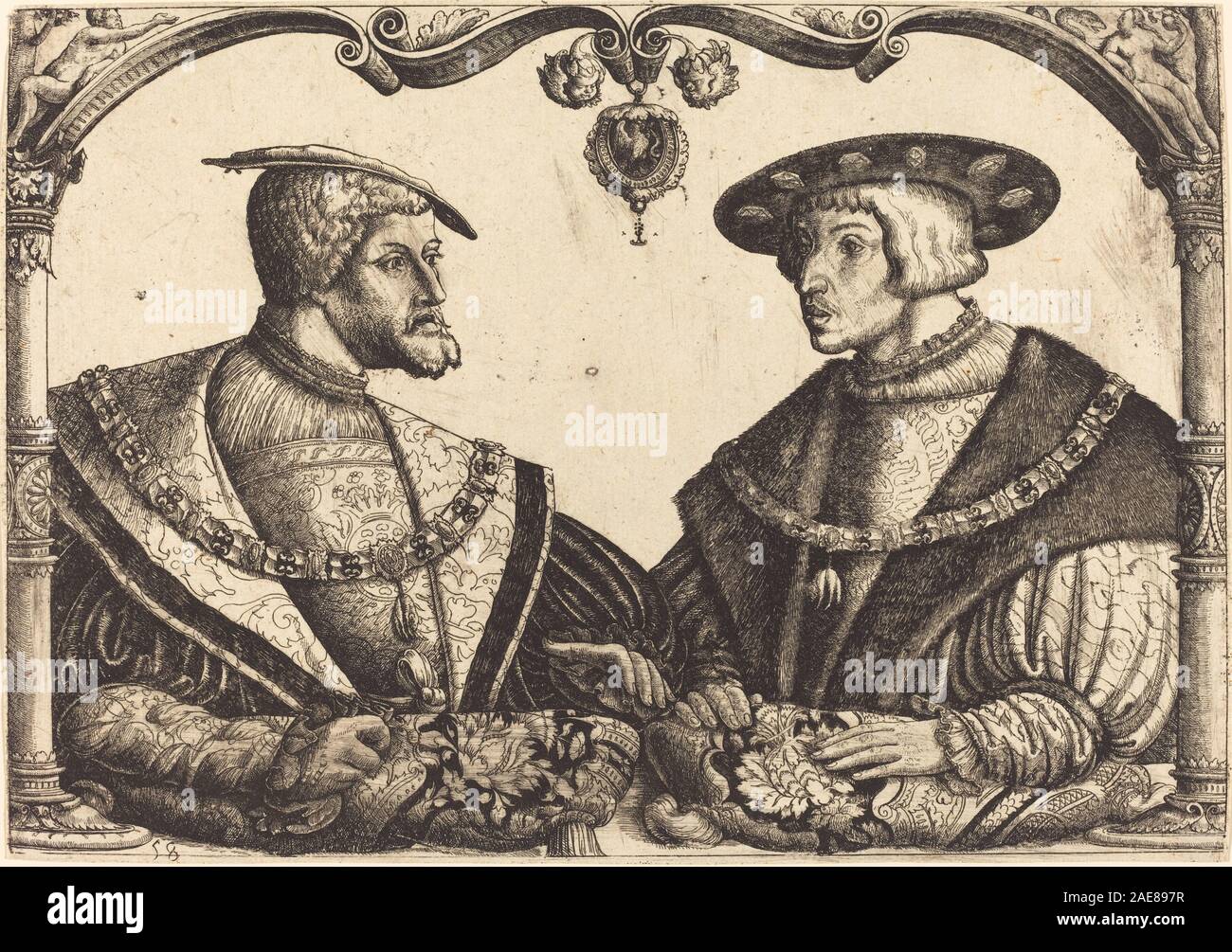 Les empereurs Charles V et Ferdinand I Christoph Bockstorfer, empereurs Charles V et Ferdinand I Banque D'Images