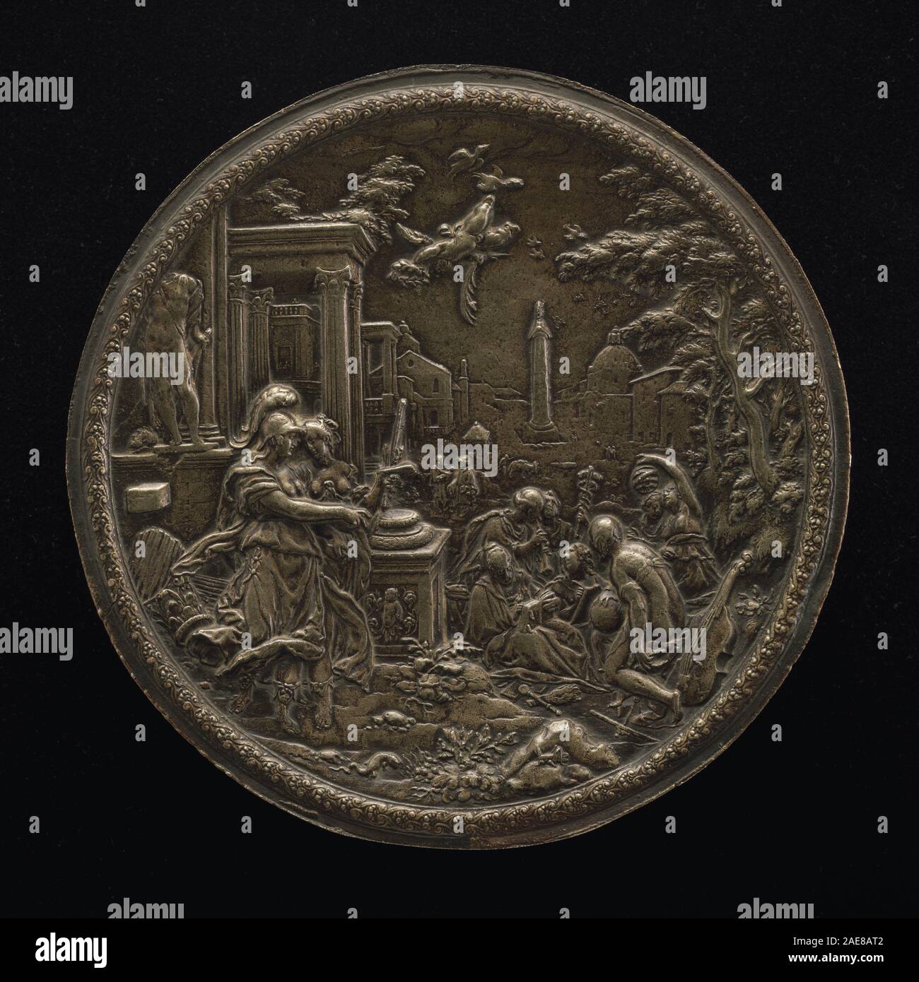 L'introduction d'Athena est la personnification de la peinture dans le cercle des arts libéraux ; c. 1600 Cercle de Hans Jakob Bayr, Athena introduisant la personnification de la peinture dans le cercle des arts libéraux, c 1600 Banque D'Images L'introduction d'Athena est la personnification de la peinture dans le cercle des arts libéraux ; c. 1600 Cercle de Hans Jakob Bayr, Athena introduisant la personnification de la peinture dans le cercle des arts libéraux, c 1600 Banque D'Images