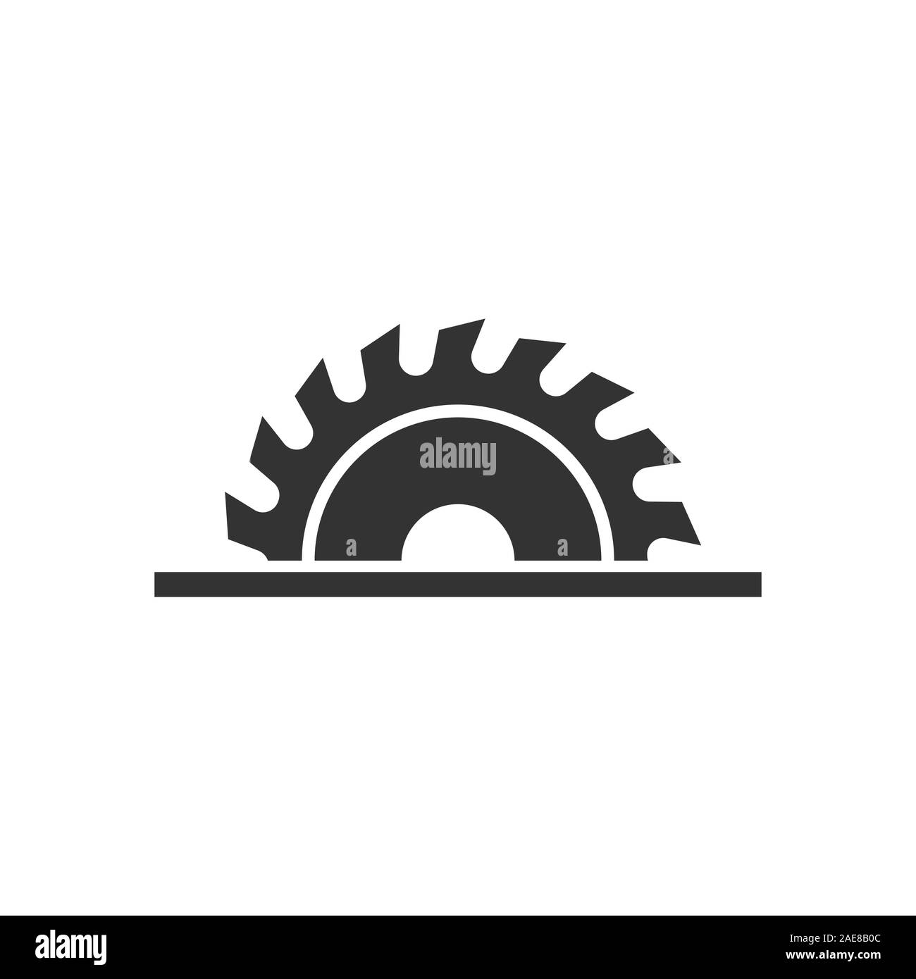 L'icône de la lame de scie en télévision style. Machine circulaire vector illustration sur fond blanc isolé. Concept d'affaires à disque rotatif. Illustration de Vecteur