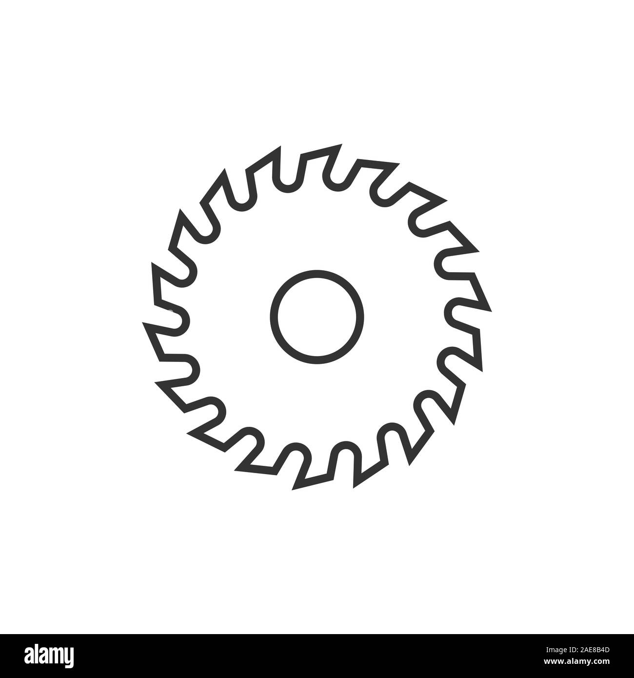 L'icône de la lame de scie en télévision style. Machine circulaire vector illustration sur fond blanc isolé. Concept d'affaires à disque rotatif. Illustration de Vecteur