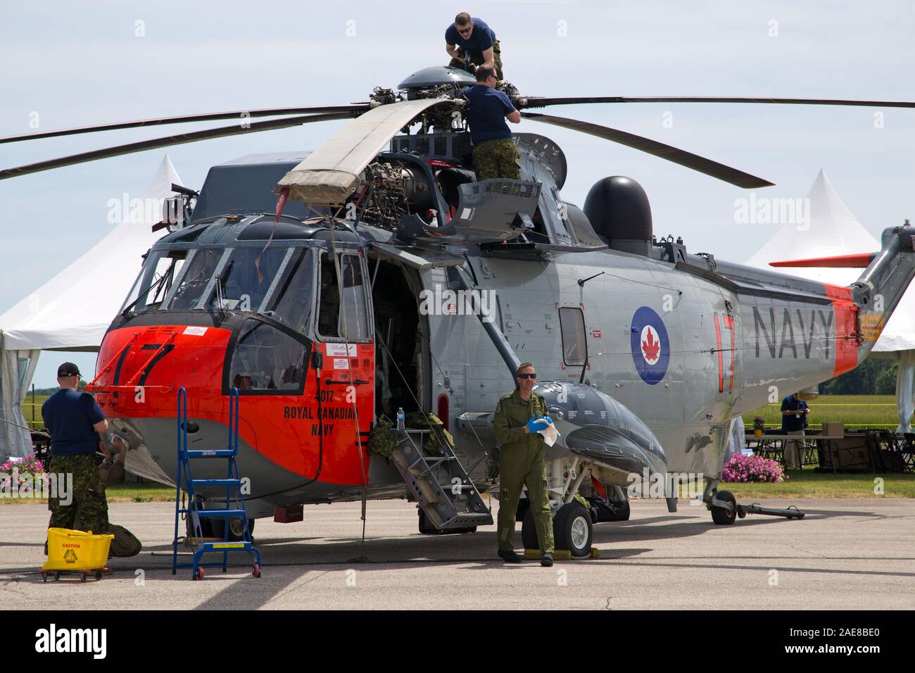 Un CH-146 Sea King à St Thomas à la Great Lakes International Airshow. Banque D'Images