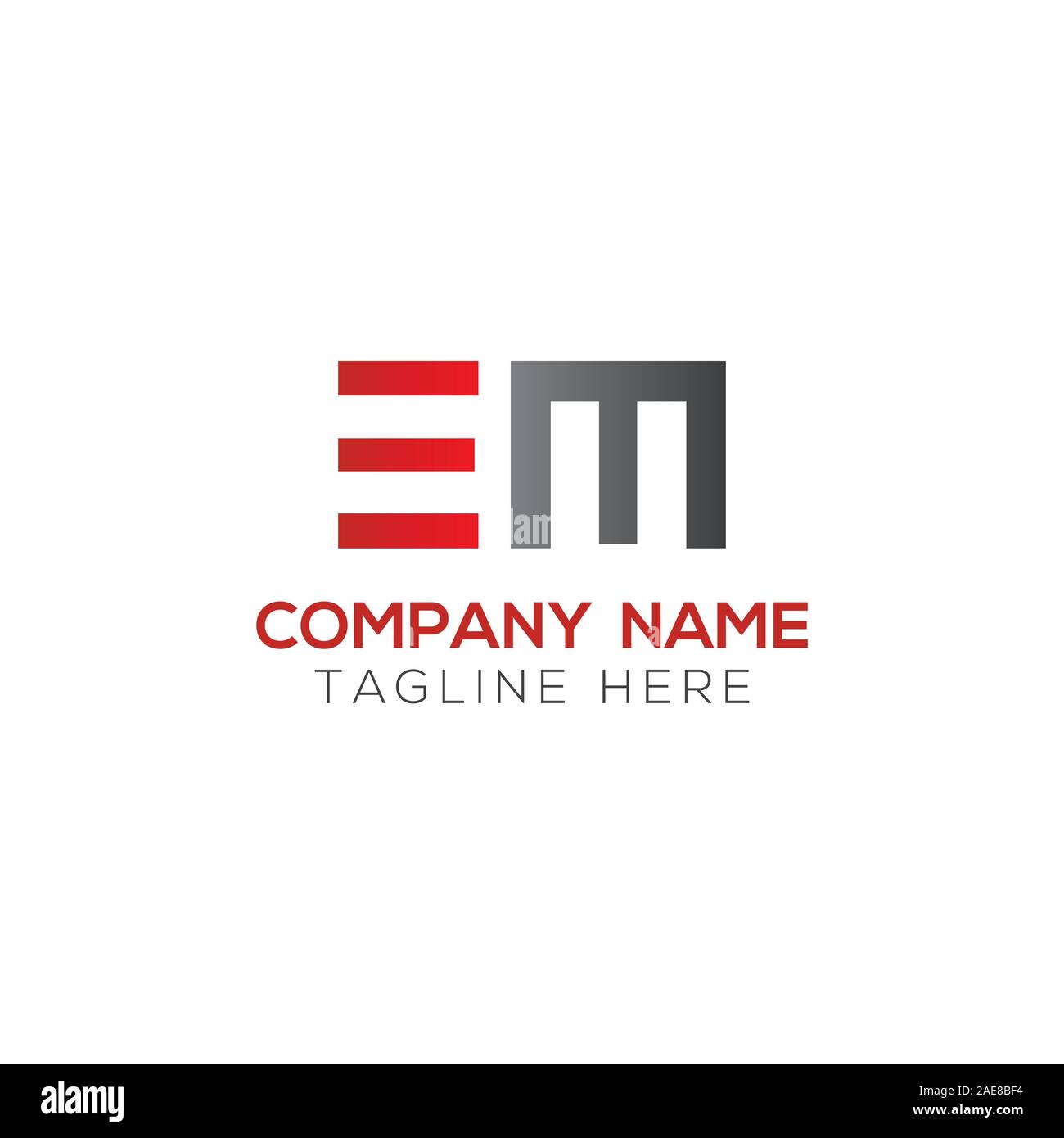 EM initiale Lettre Logo mixte. Lettre d'affaires moderne créative EM logo Vector Modèle. Template Design Logo EM initial Illustration de Vecteur