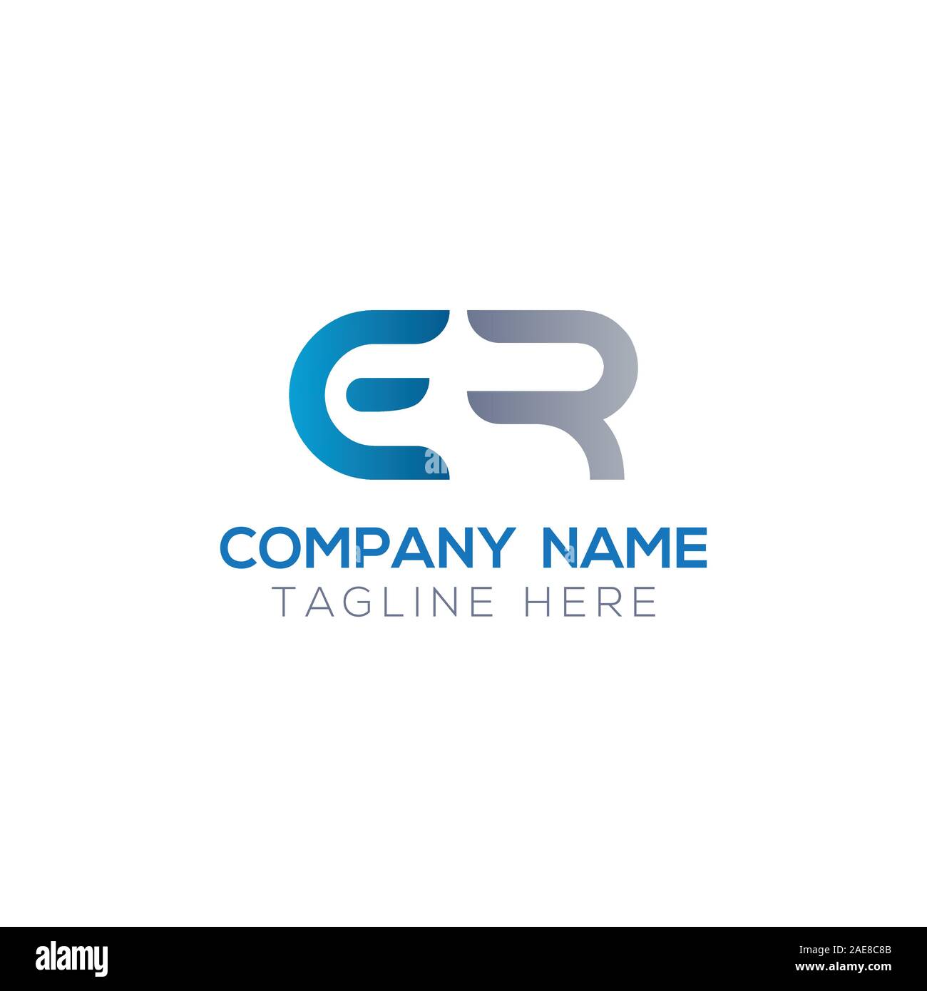 ER initiale Lettre Logo mixte. Lettre d'affaires moderne créative er logo Vector Modèle. Template Design Logo ER initial Illustration de Vecteur