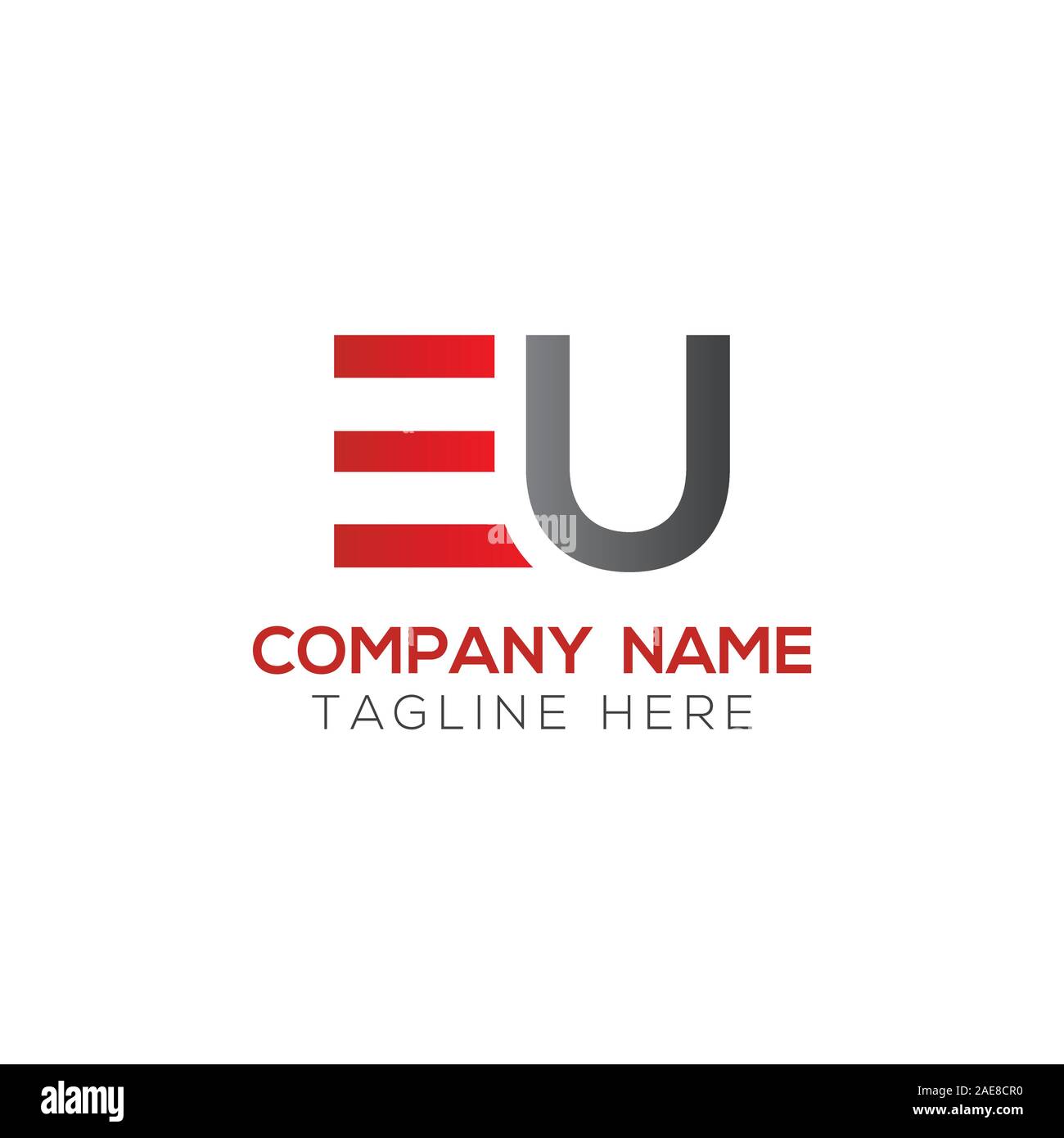 Première lettre de l'UNION EUROPÉENNE Logo mixte. Lettre de la création de logo d'entreprise moderne de l'Union européenne modèle vectoriel. Premier Logo de l'UE Conception du modèle. Illustration de Vecteur