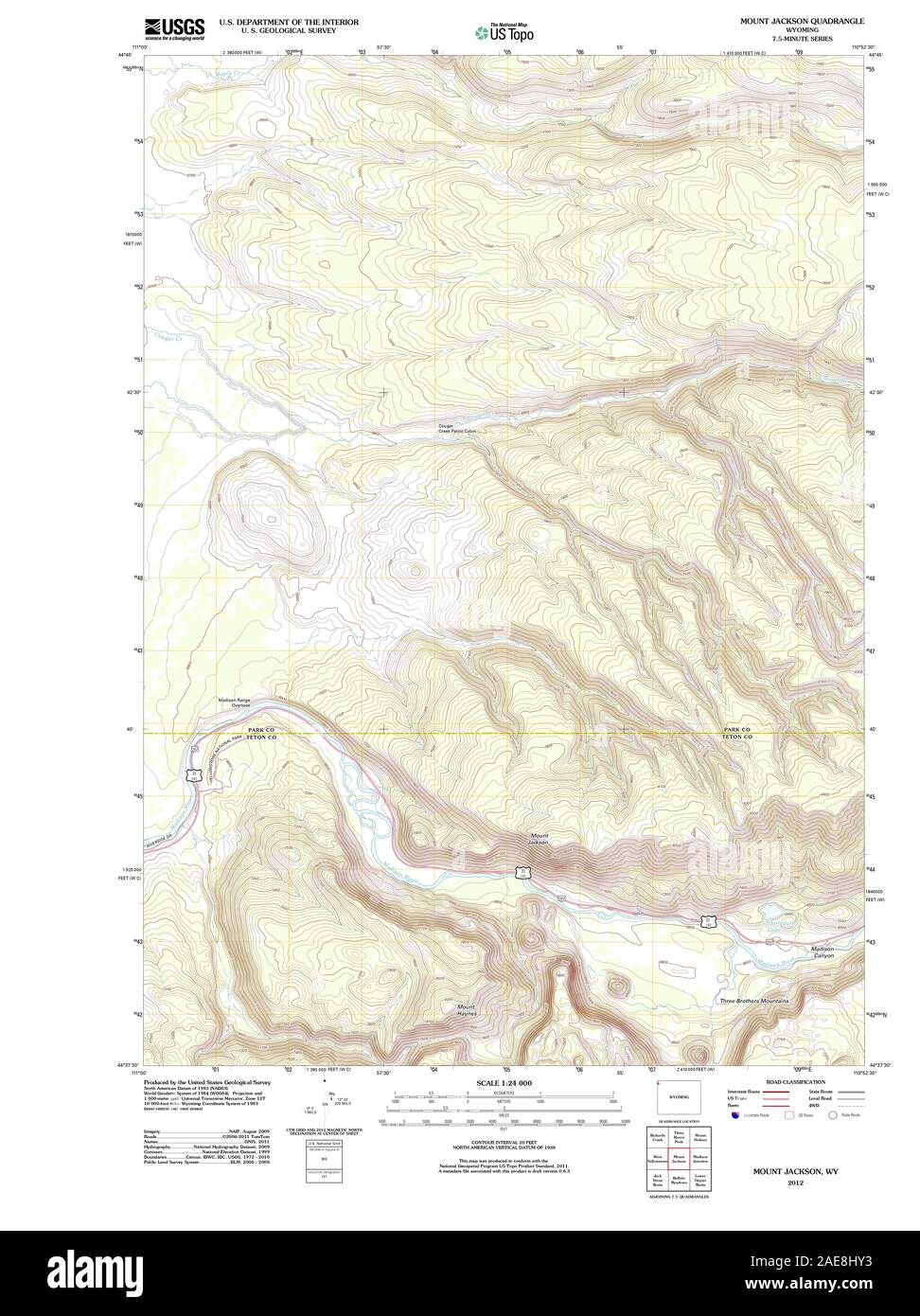 WY Mount Jackson 20120607 Restauration TM Banque D'Images