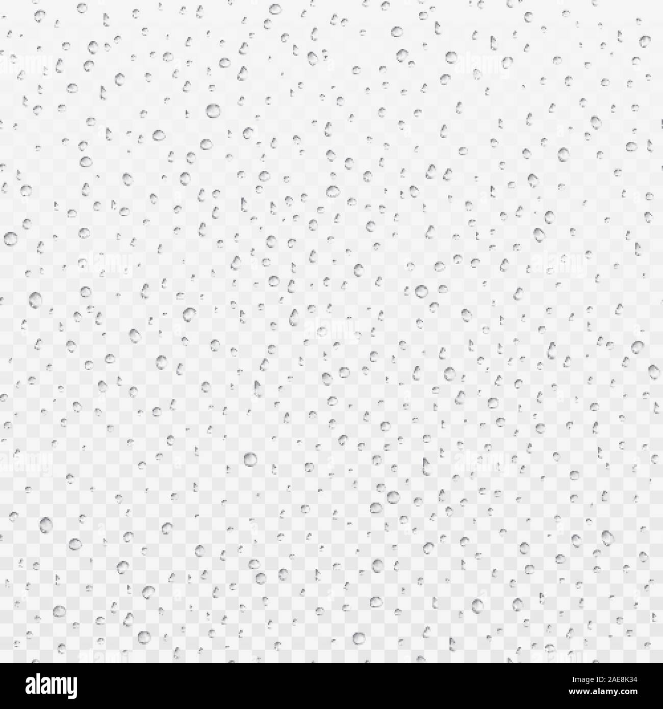 Seamless texture de gouttes. Des gouttelettes de liquide clair. Rosée sur une surface en verre. Modèle aqua réaliste. vector illustration Illustration de Vecteur