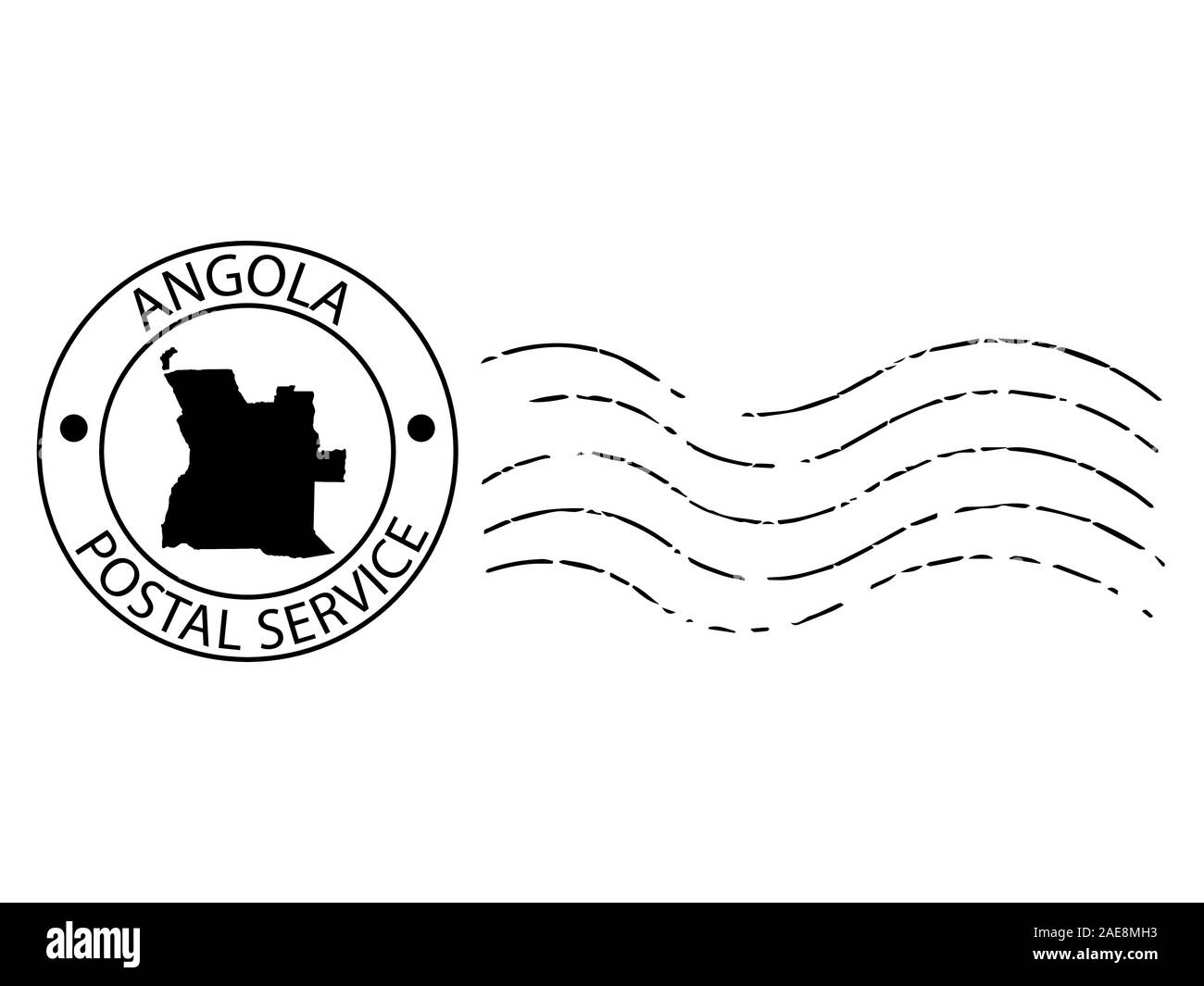 Timbre postal Angola Vector illustration EPS 10. Illustration de Vecteur