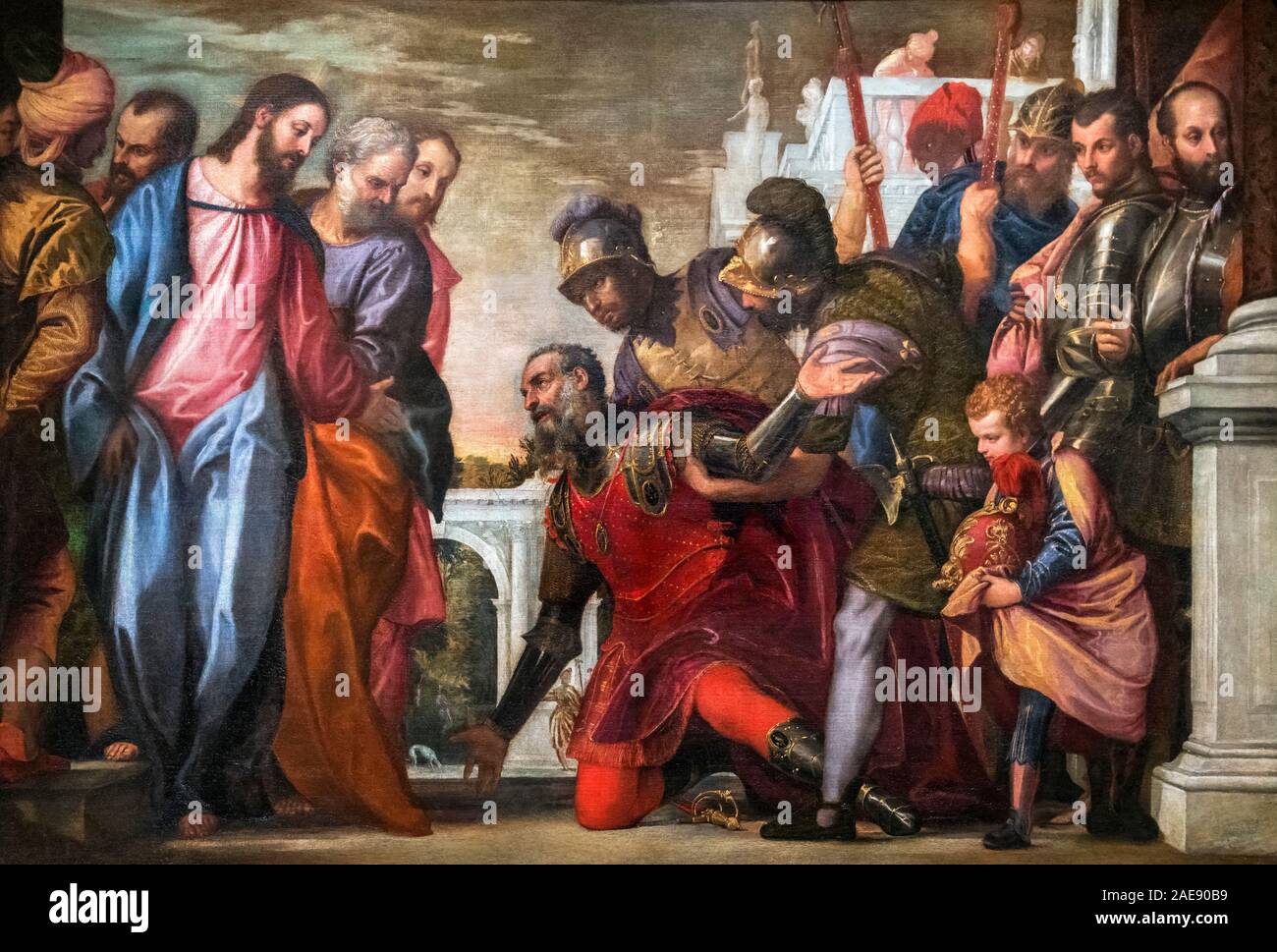 Le Christ et le Centurion par Paolo Veronese (1528-1588), huile sur toile, c.2666 Banque D'Images