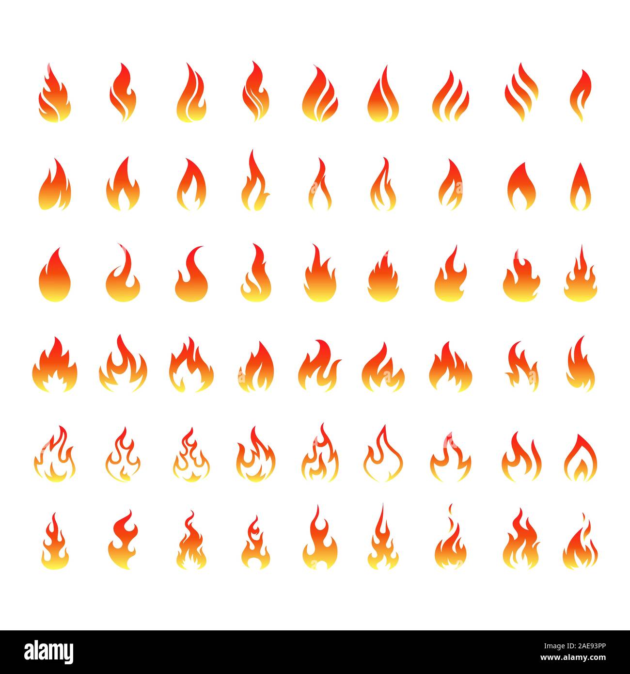 Vector set d'icônes pour incendie. flame d'icônes. Logo de la flamme, le feu. Illustration de Vecteur