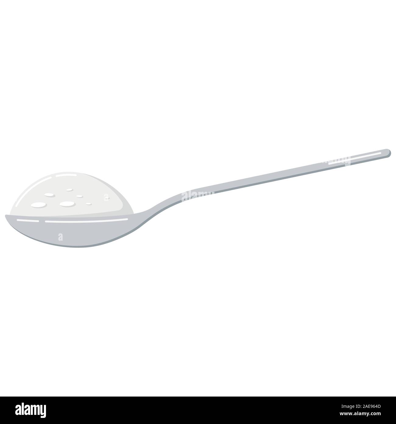 Cuillère à sel vector illustration isolé sur fond blanc. Illustration de Vecteur