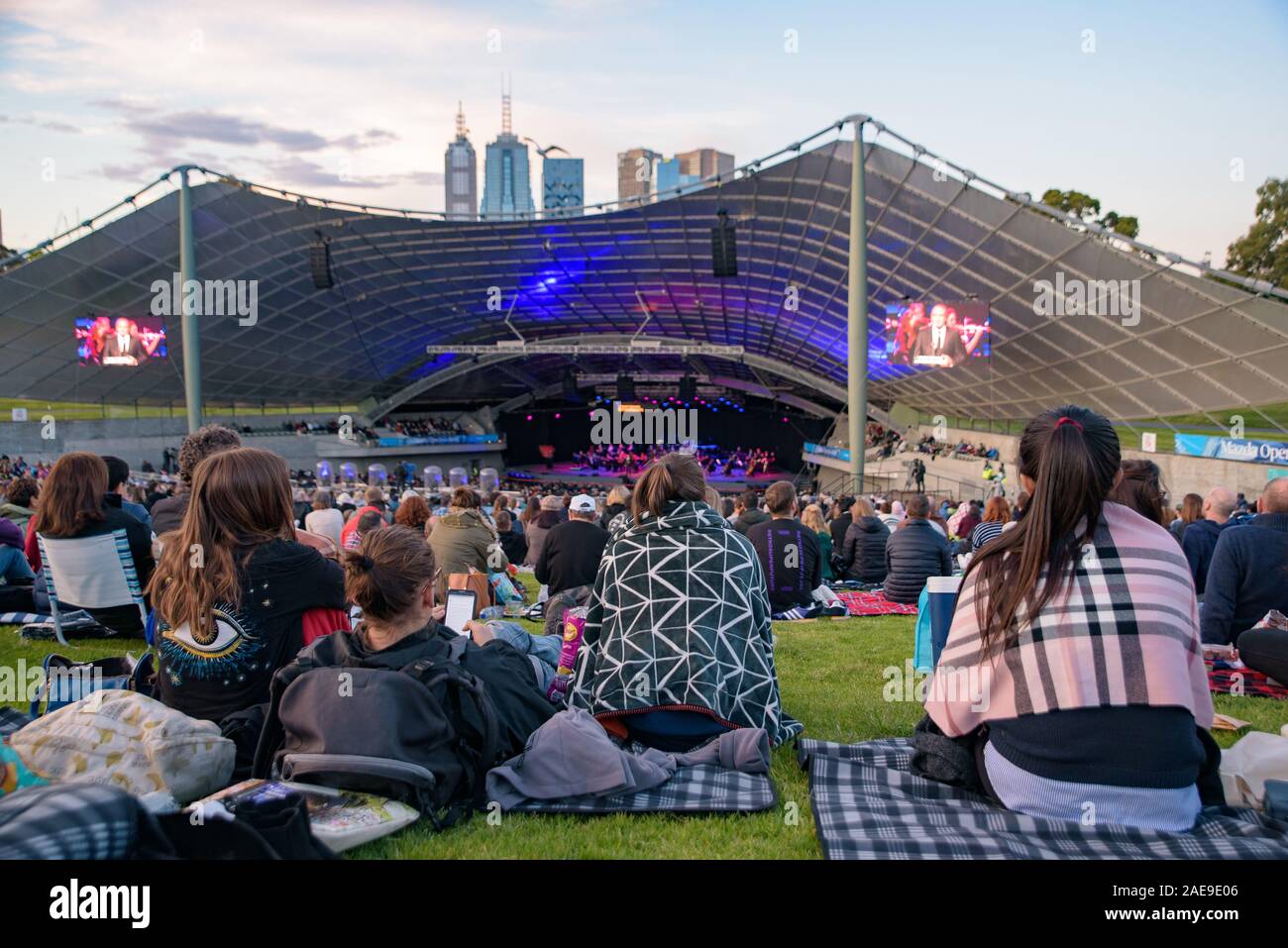 Dans le bol d'opéra de Mazda à Sidney Myer Music Bowl, Melbourne, Australie Banque D'Images