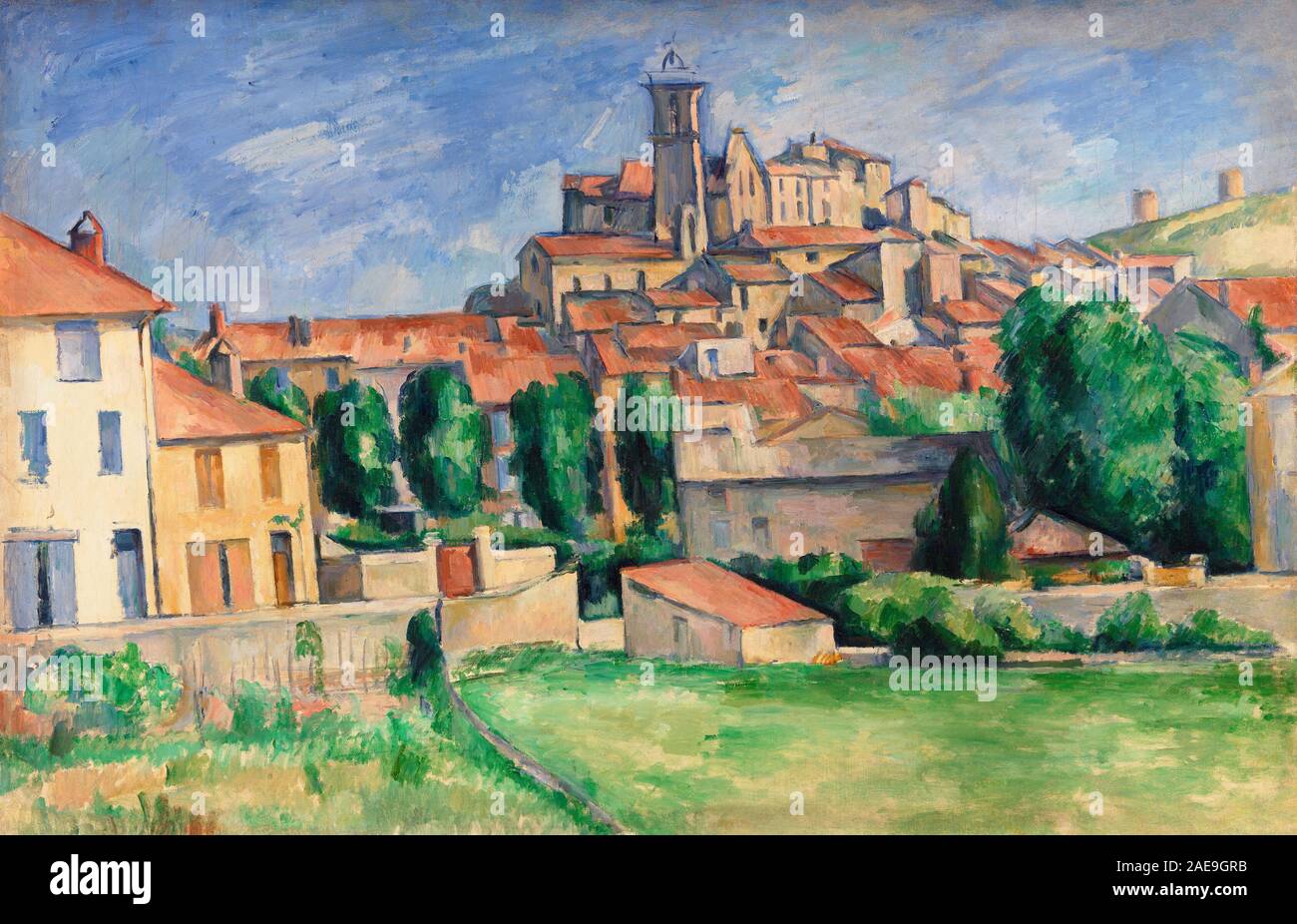Vintage art peinture Paul Cézanne Banque D'Images