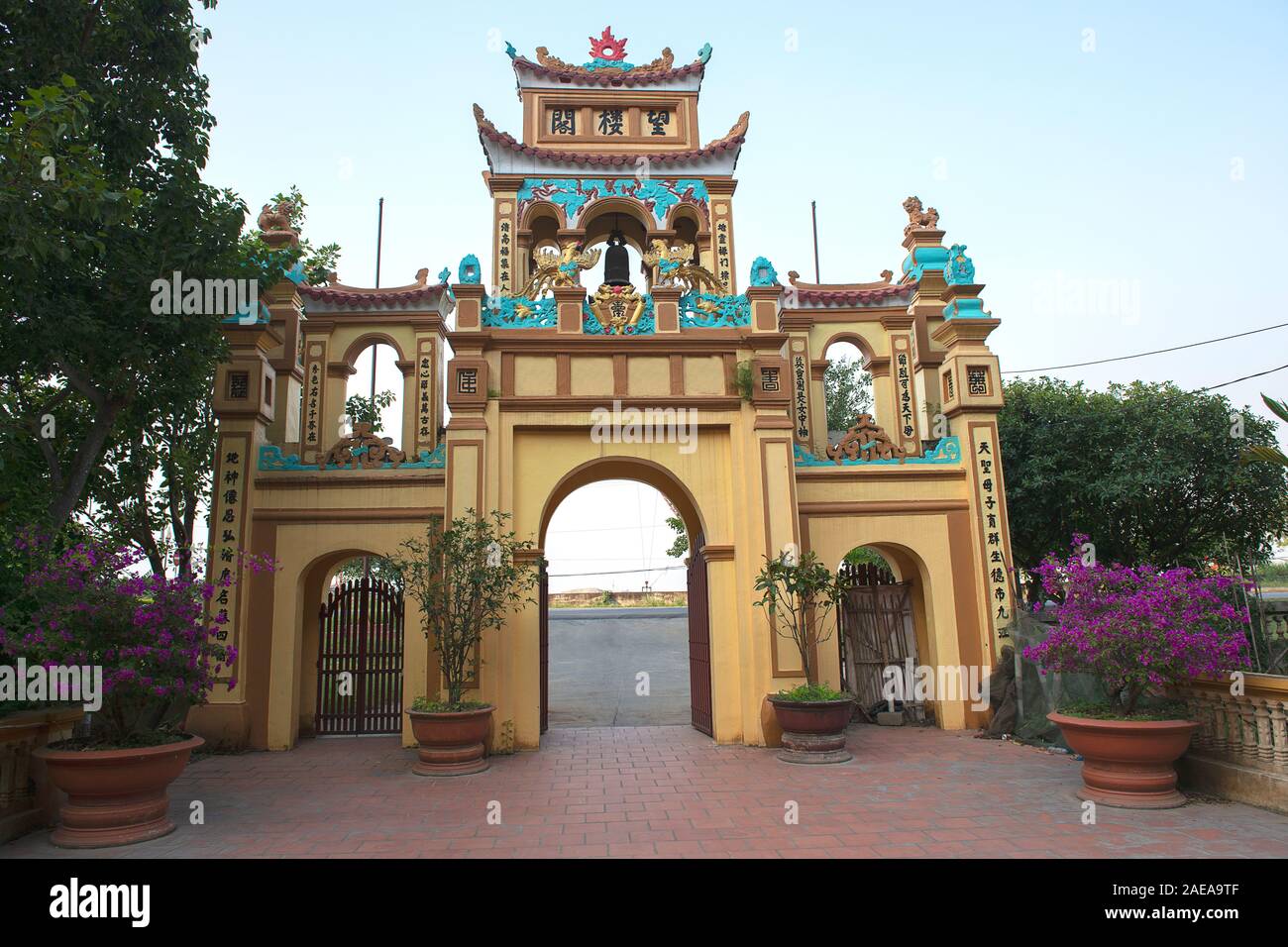 Temple près de Ninh Binh, Vietnam Banque D'Images