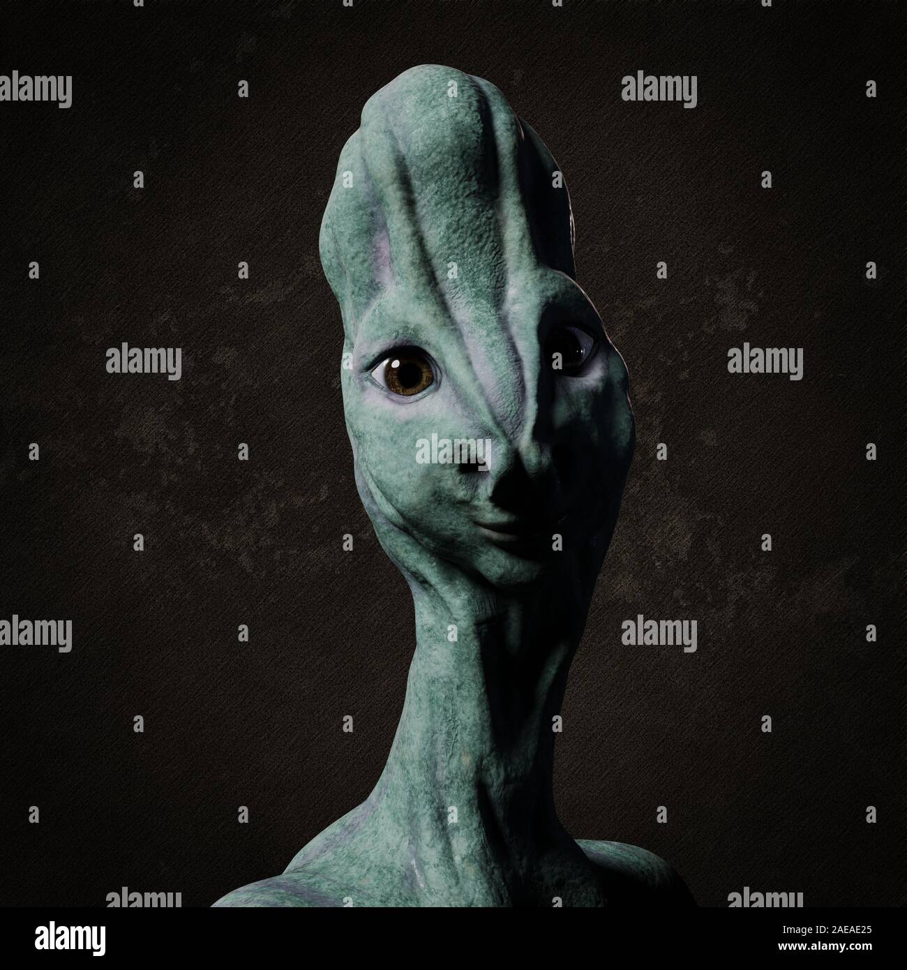 Alien portrait (illustration 3d) Banque D'Images