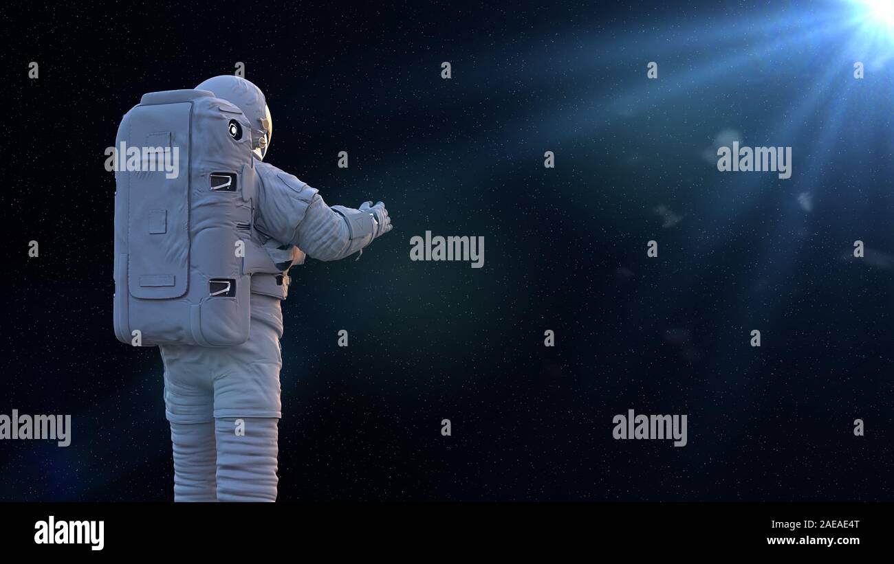 L'exploration de l'espace, l'astronaute de la mission spatiale Banque D'Images